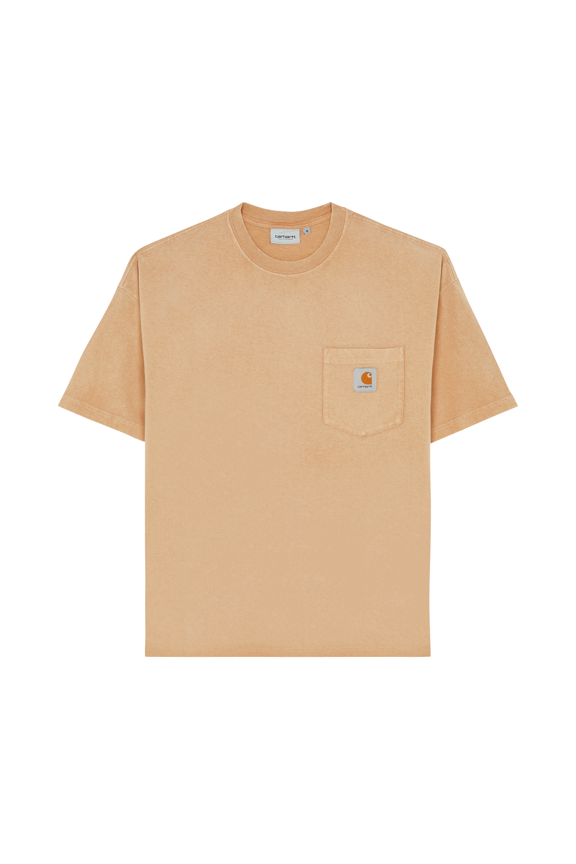 Regular-fit round-neck cotton T-shirt Beige