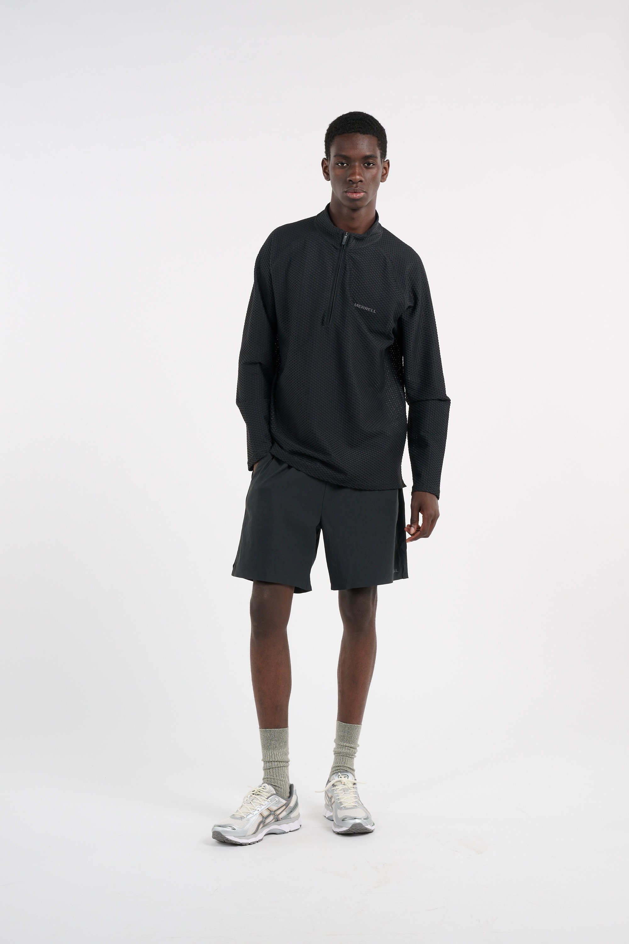 Slim-fit zip-up tracksuit top  MERRELL Black