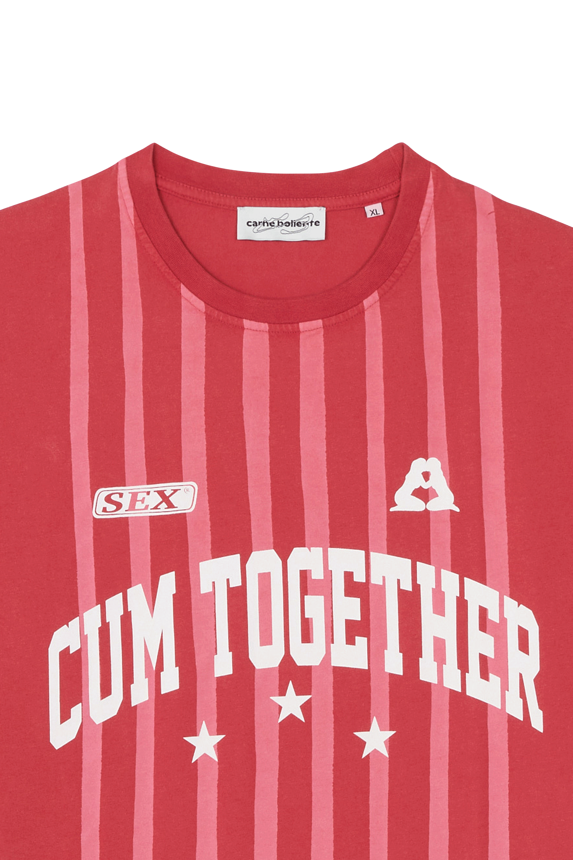 Regular-fit round-neck cotton T-shirt Red