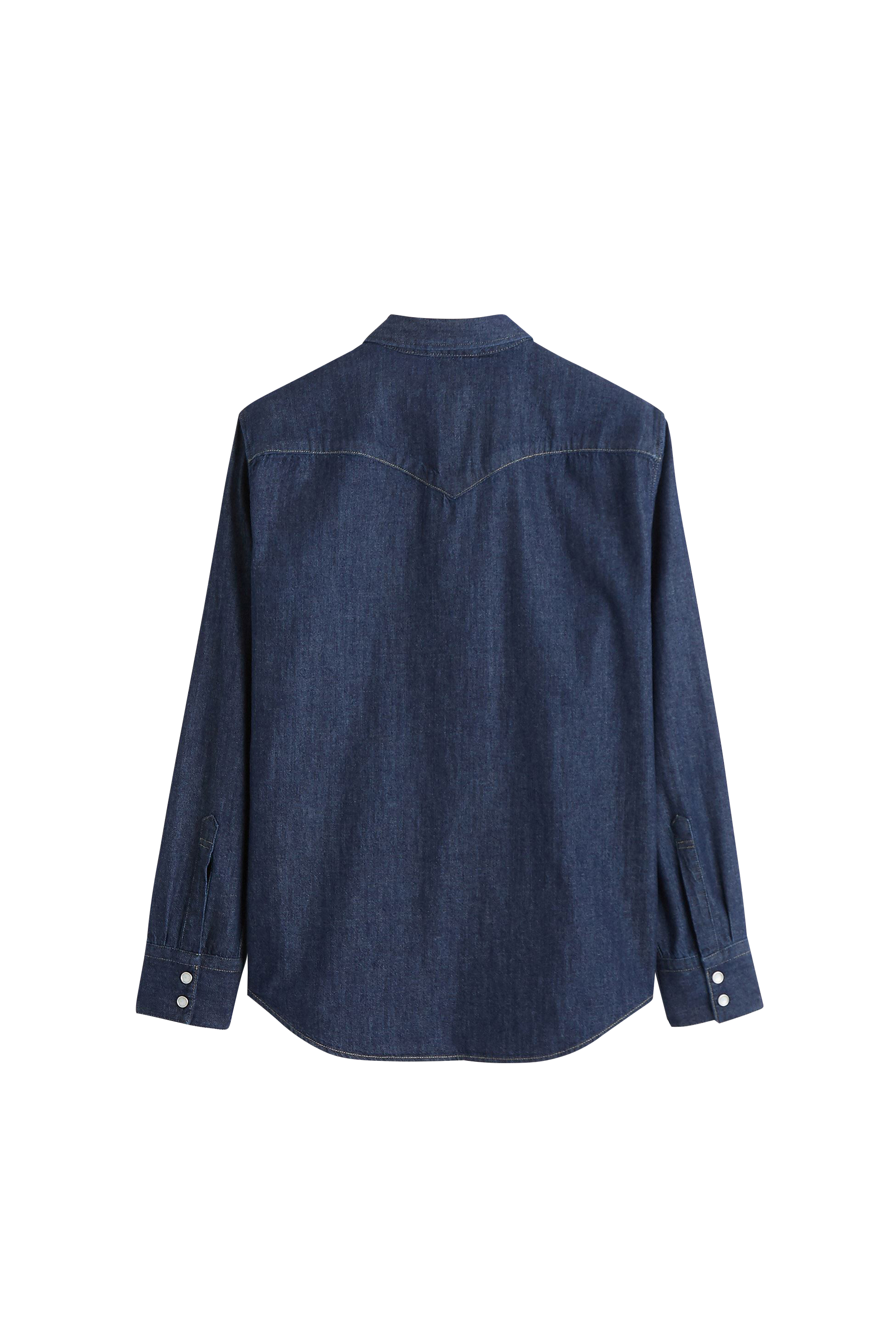 Regular-fit denim shirt with classic collar Red