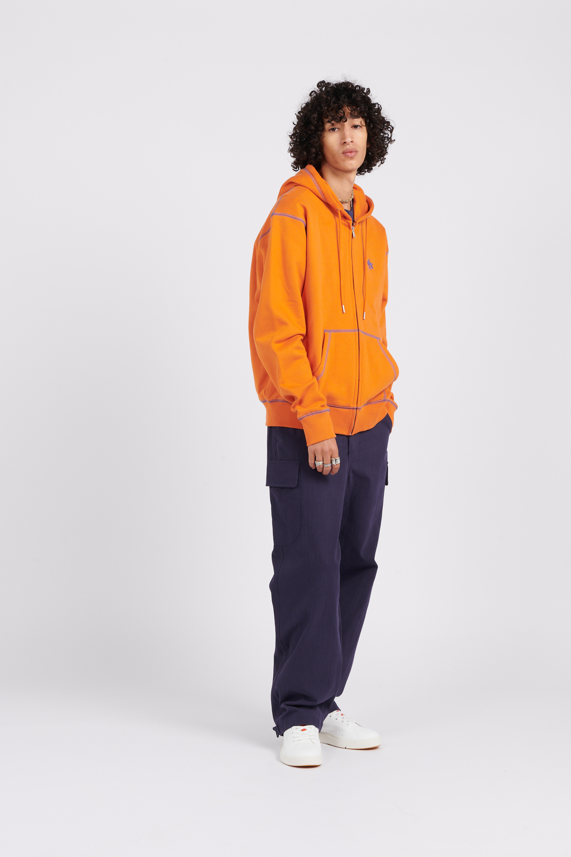 Zip-up hoodie Orange