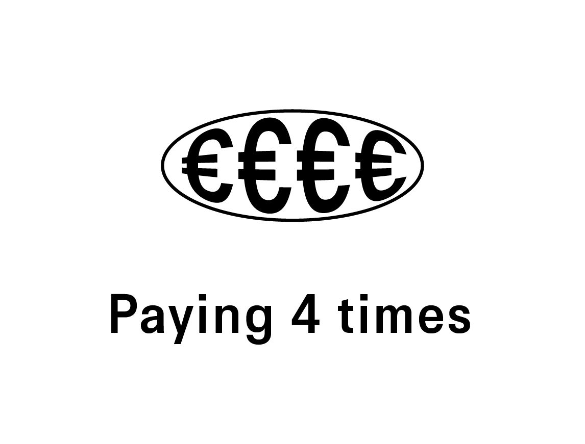 Paying 4 times