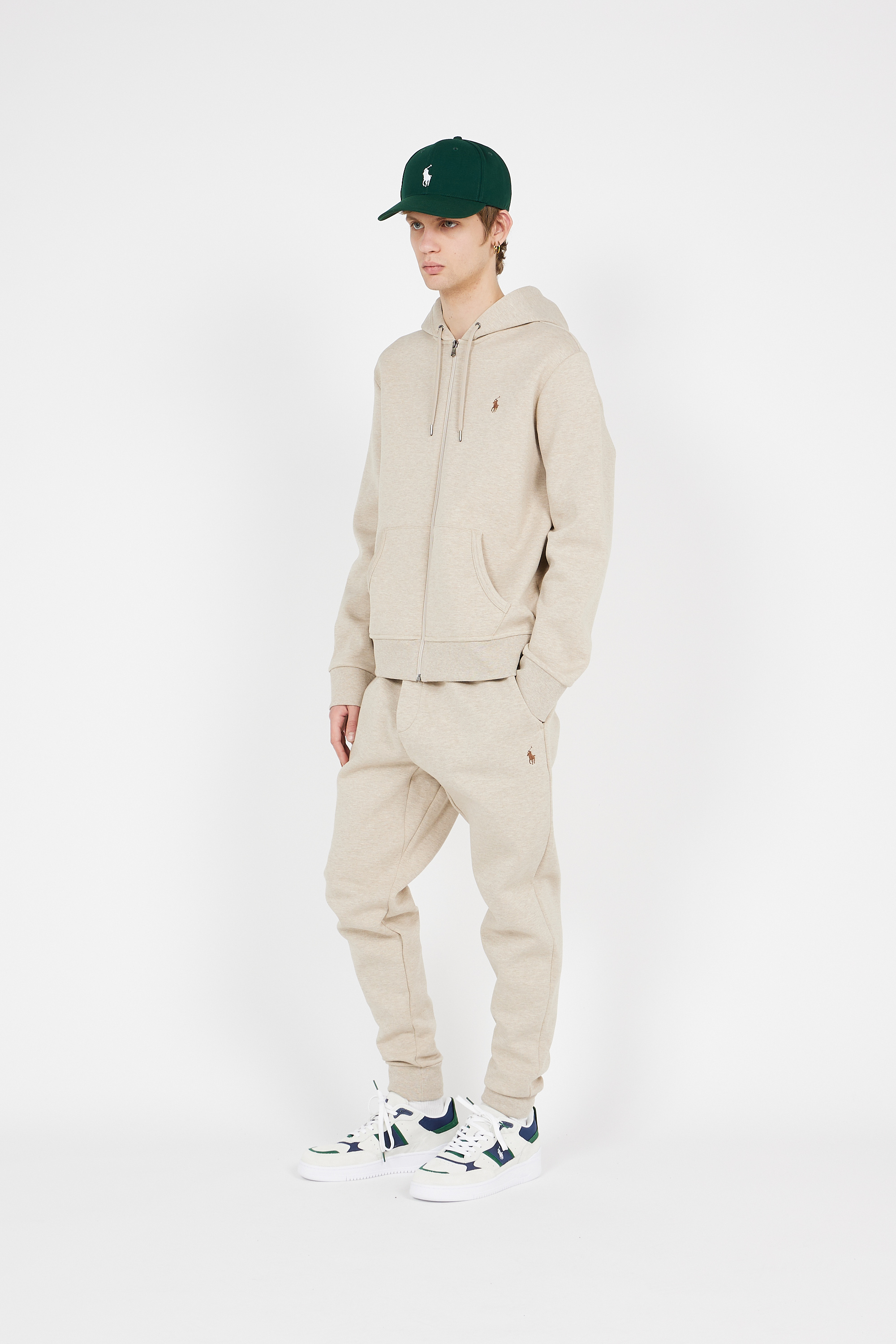 Hoodie zippé Beige