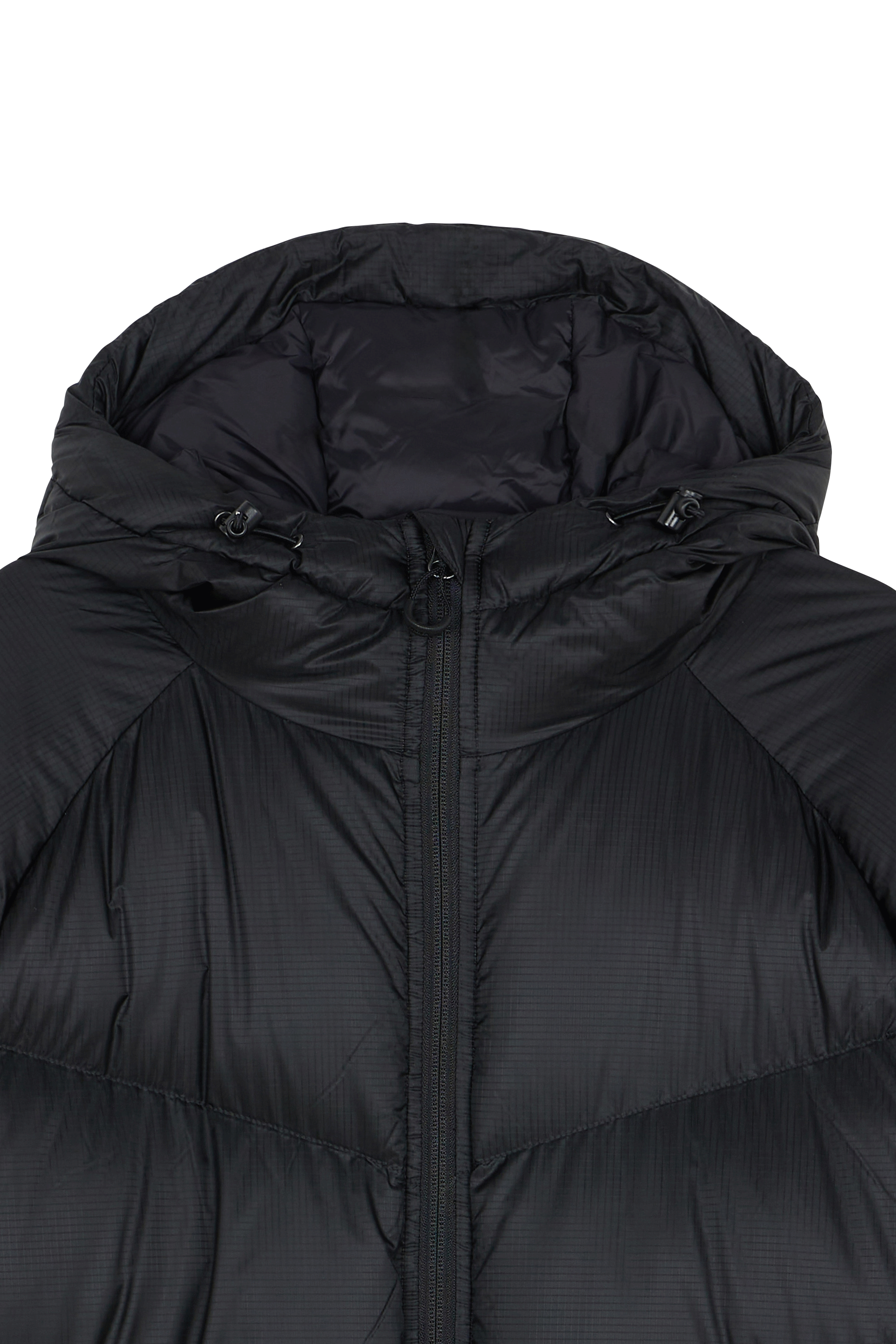 Lightweight quilted padded jacket with high neck Black