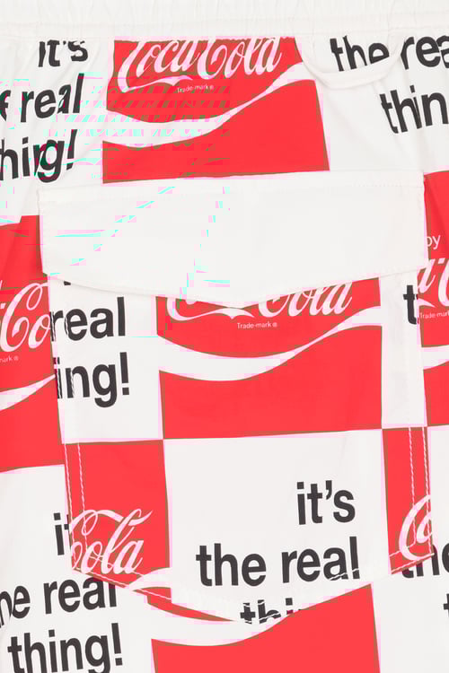 BRIXTON Short de bain - Brixton x COCA COLA  Blanc