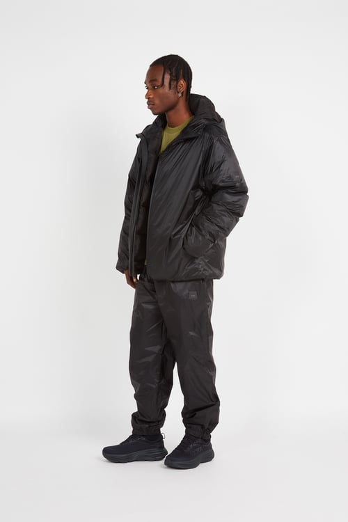 RAINS Lightweight quilted padded jacket with high neck Black