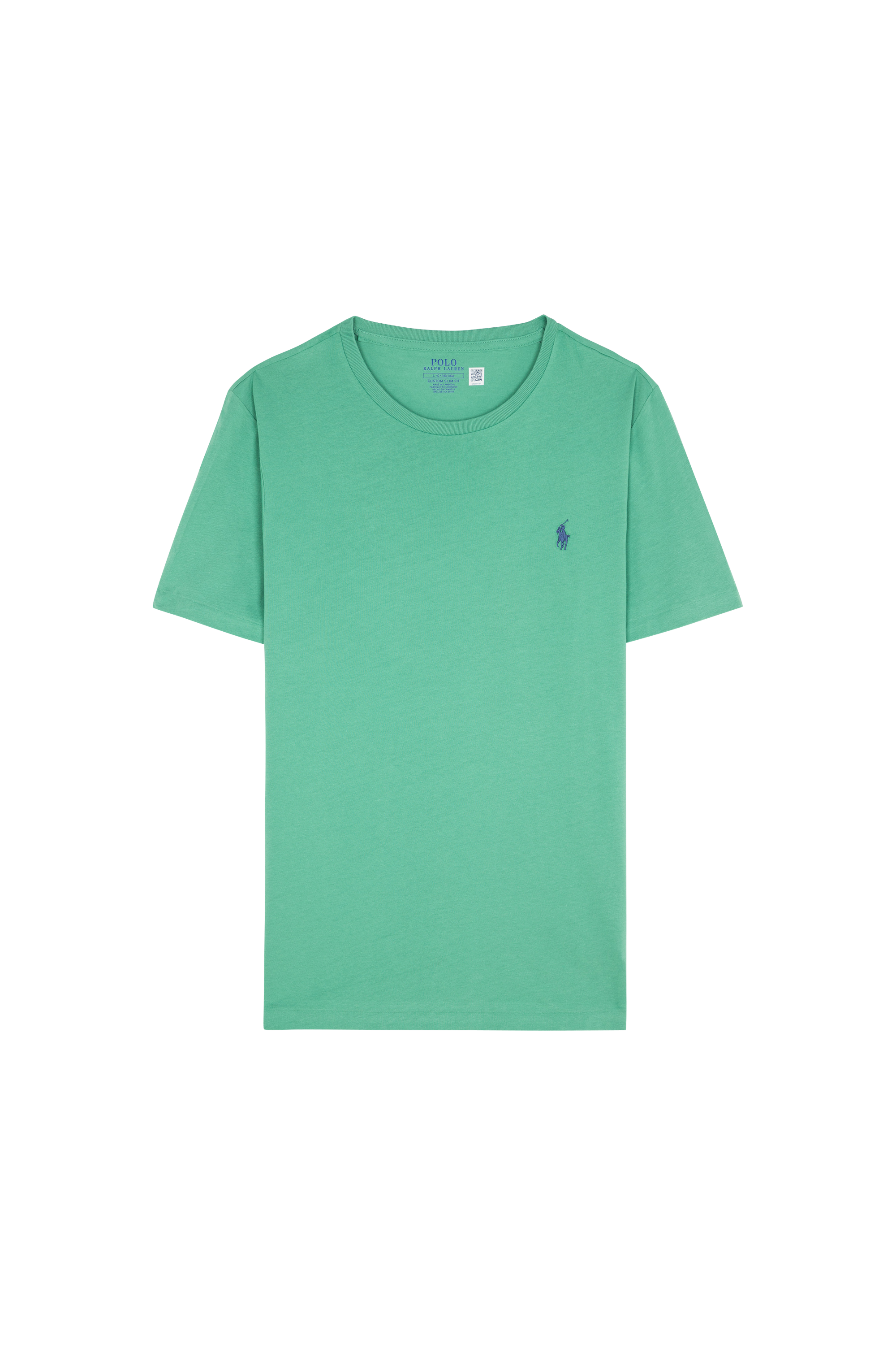 Regular-fit round-neck cotton T-shirt Green