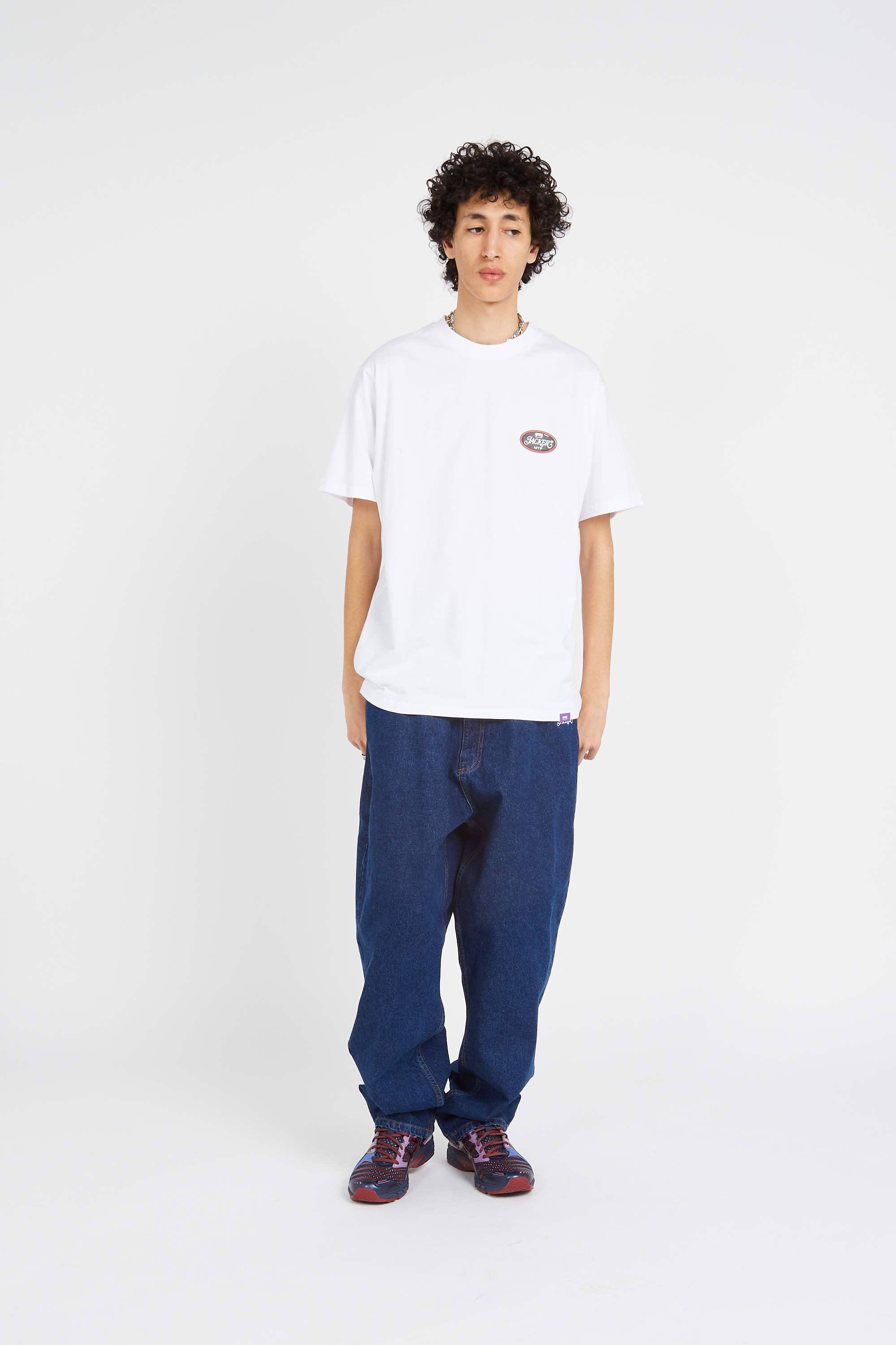 Regular-fit round-neck cotton T-shirt White