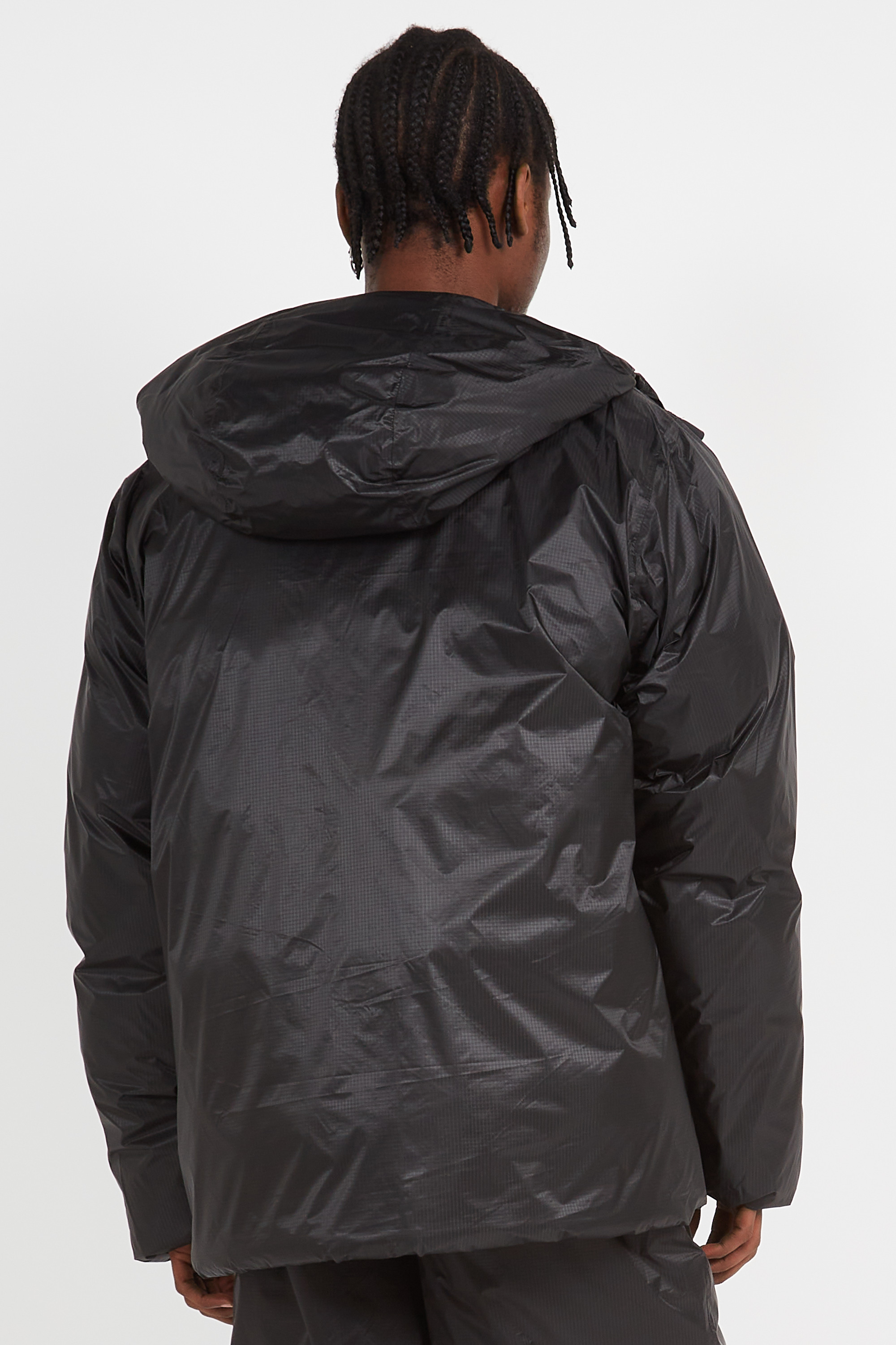 Lightweight quilted padded jacket with high neck Black