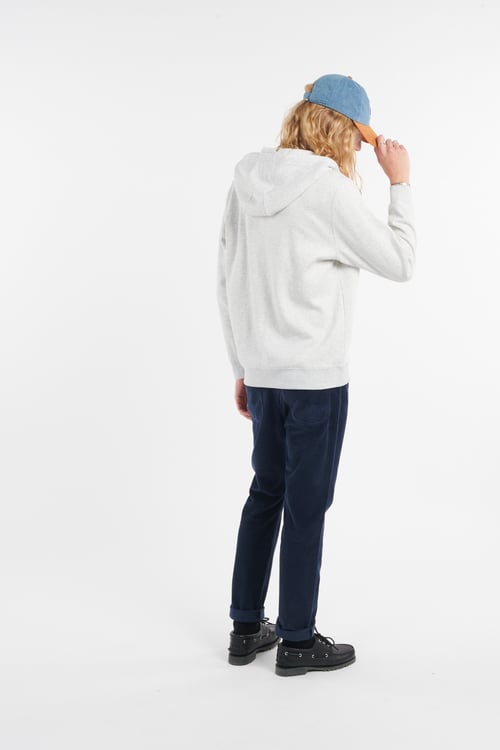 TOMMY JEANS Regular-fit zip-up cotton-blend hoodie with Pony Player Grey