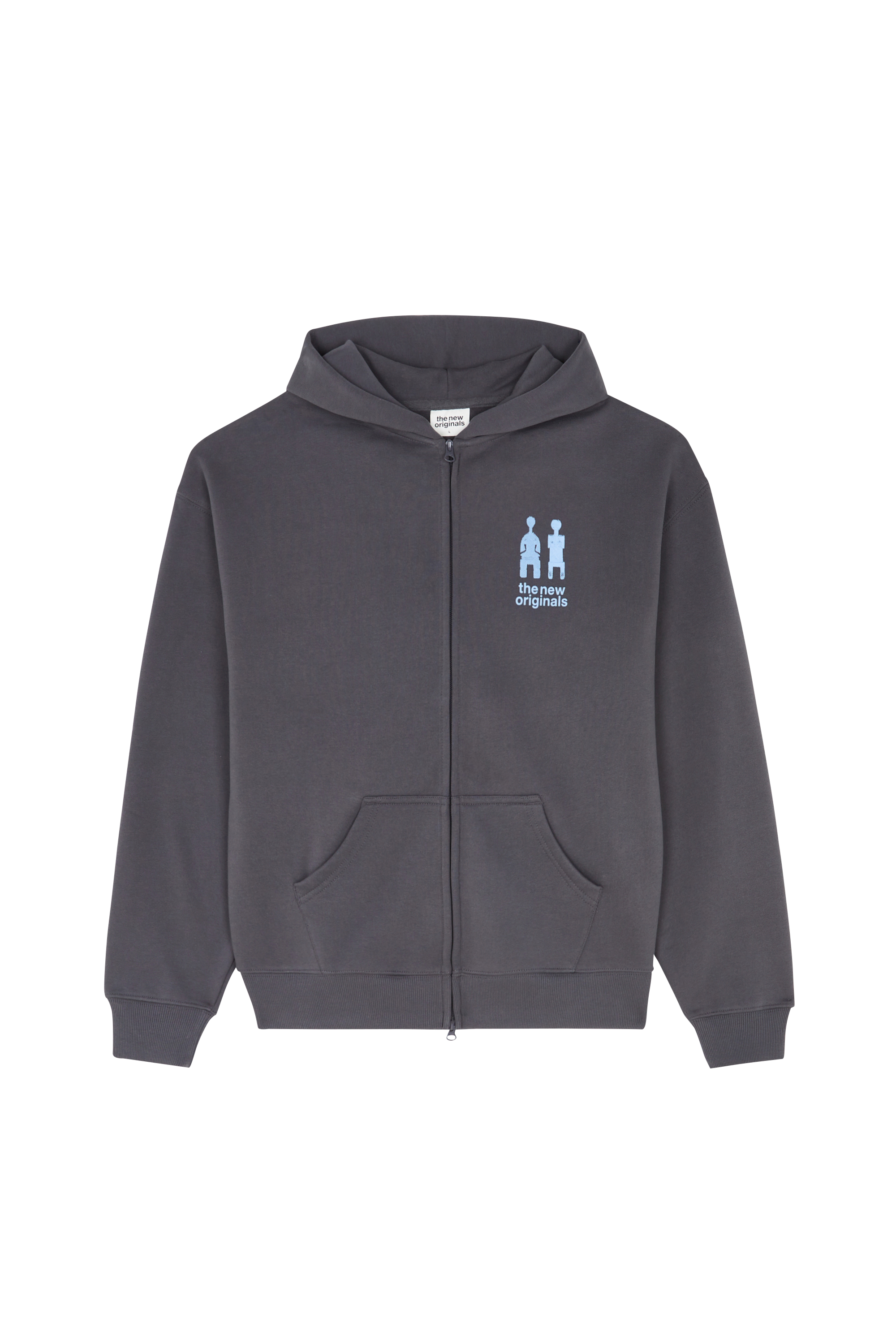 Regular-fit zip-up cotton-blend hoodie with Pony Player Black