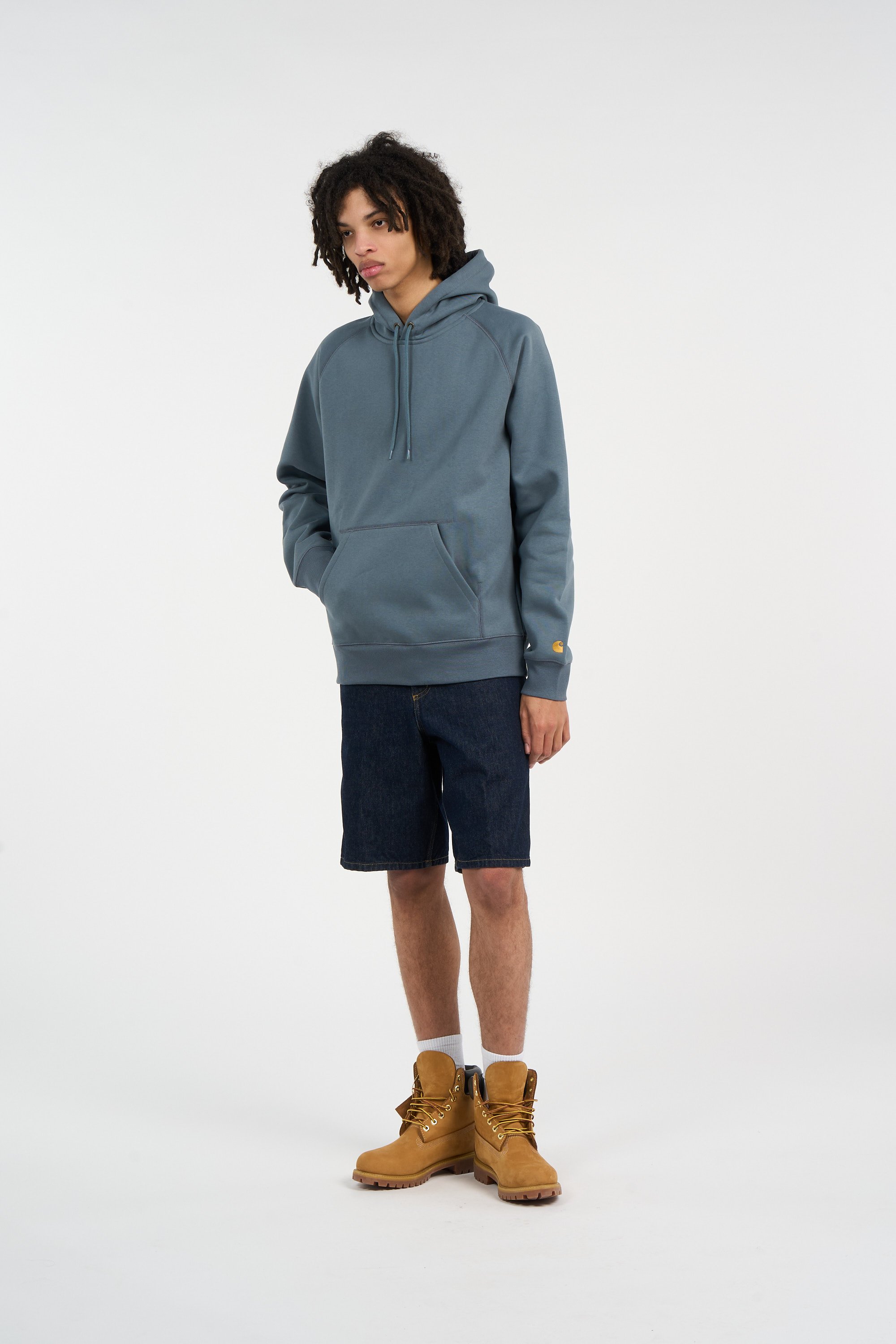 Hoodie Hooded Chase  Cozy blue / gold