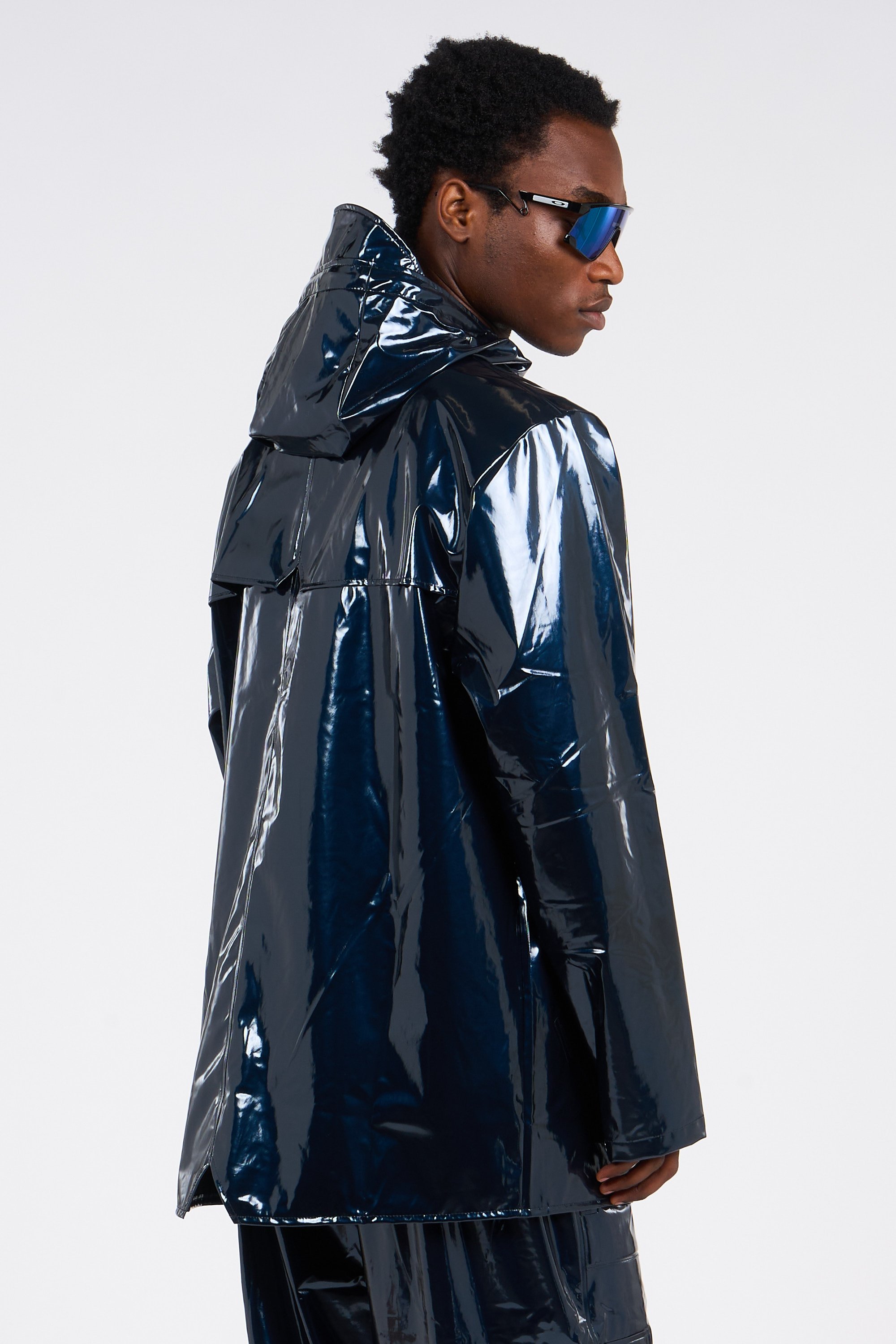 Hooded waterproof windbreaker Blue