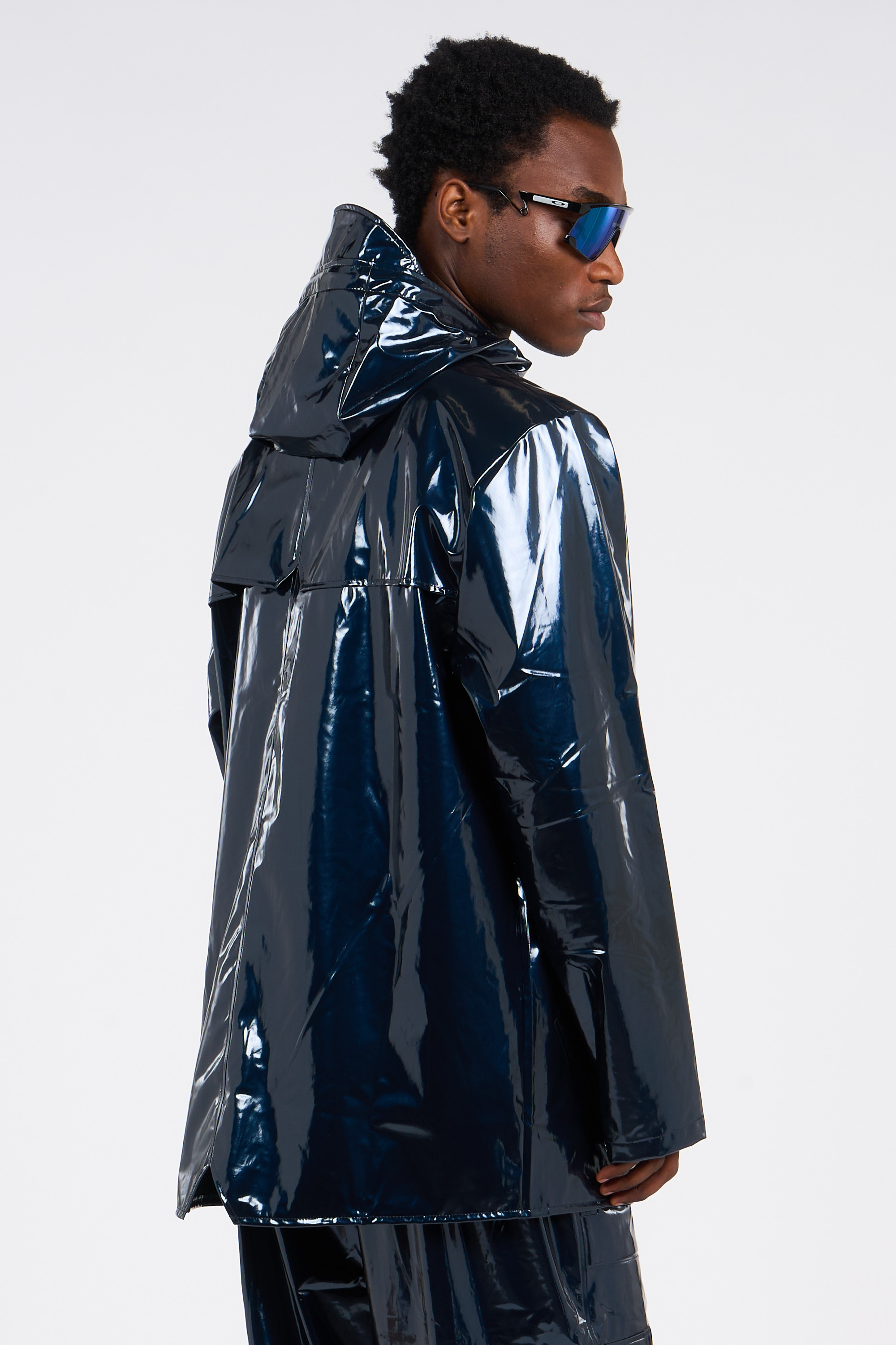 Hooded waterproof windbreaker Blue