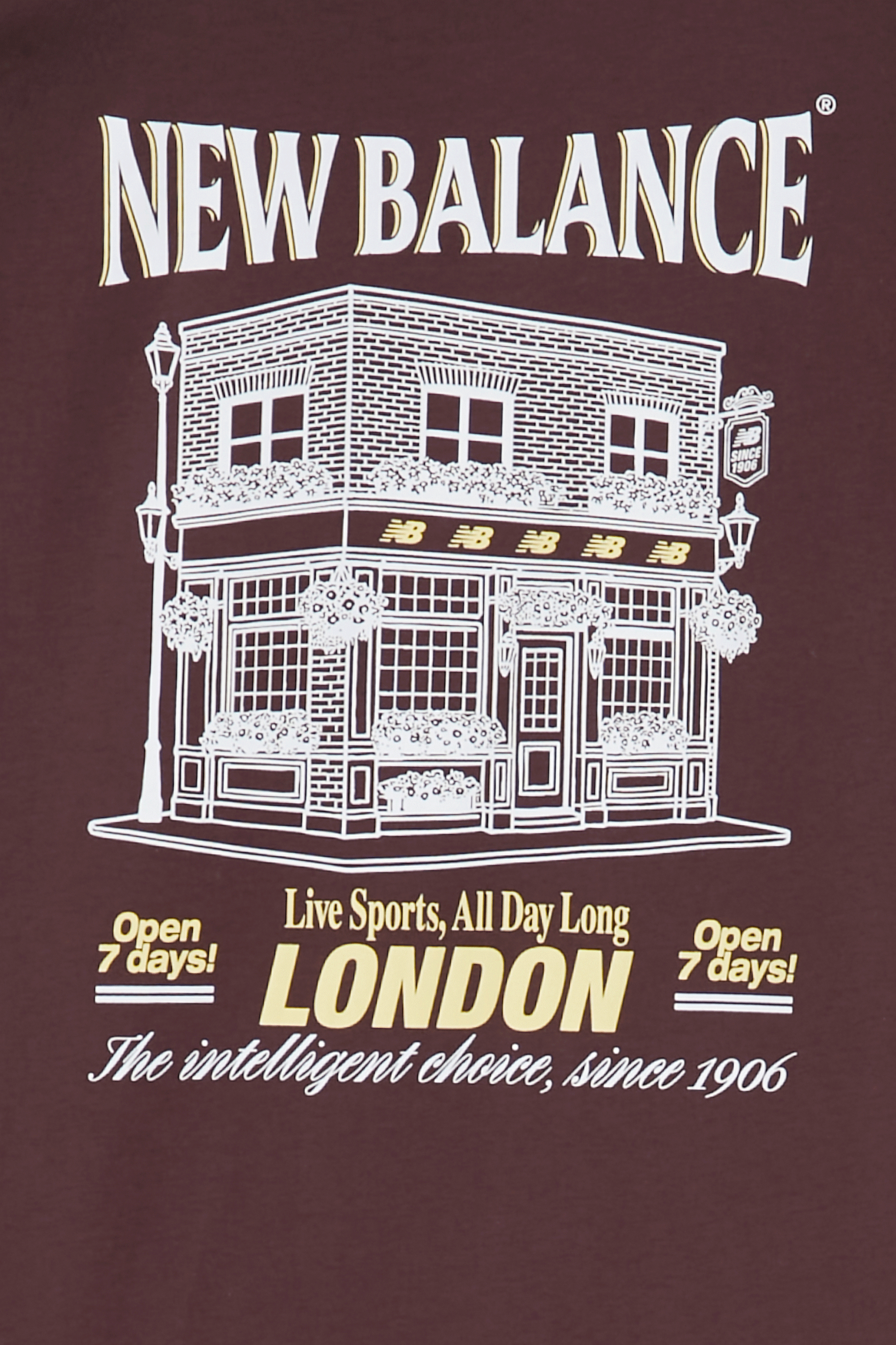 Regular-fit round-neck cotton T-shirt | Red NEW BALANCE Men