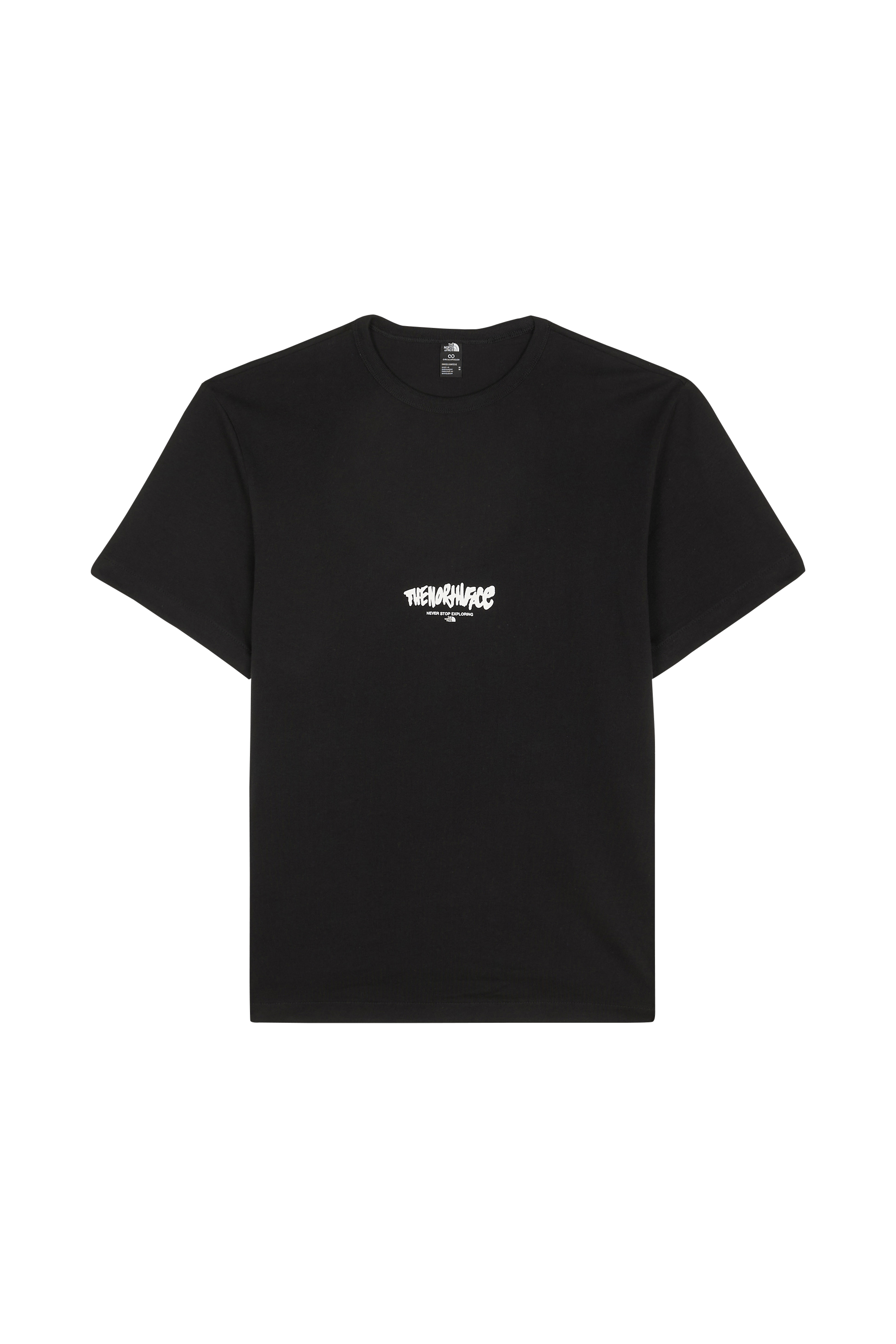 Regular-fit round-neck cotton T-shirt | Black THE NORTH FACE Men