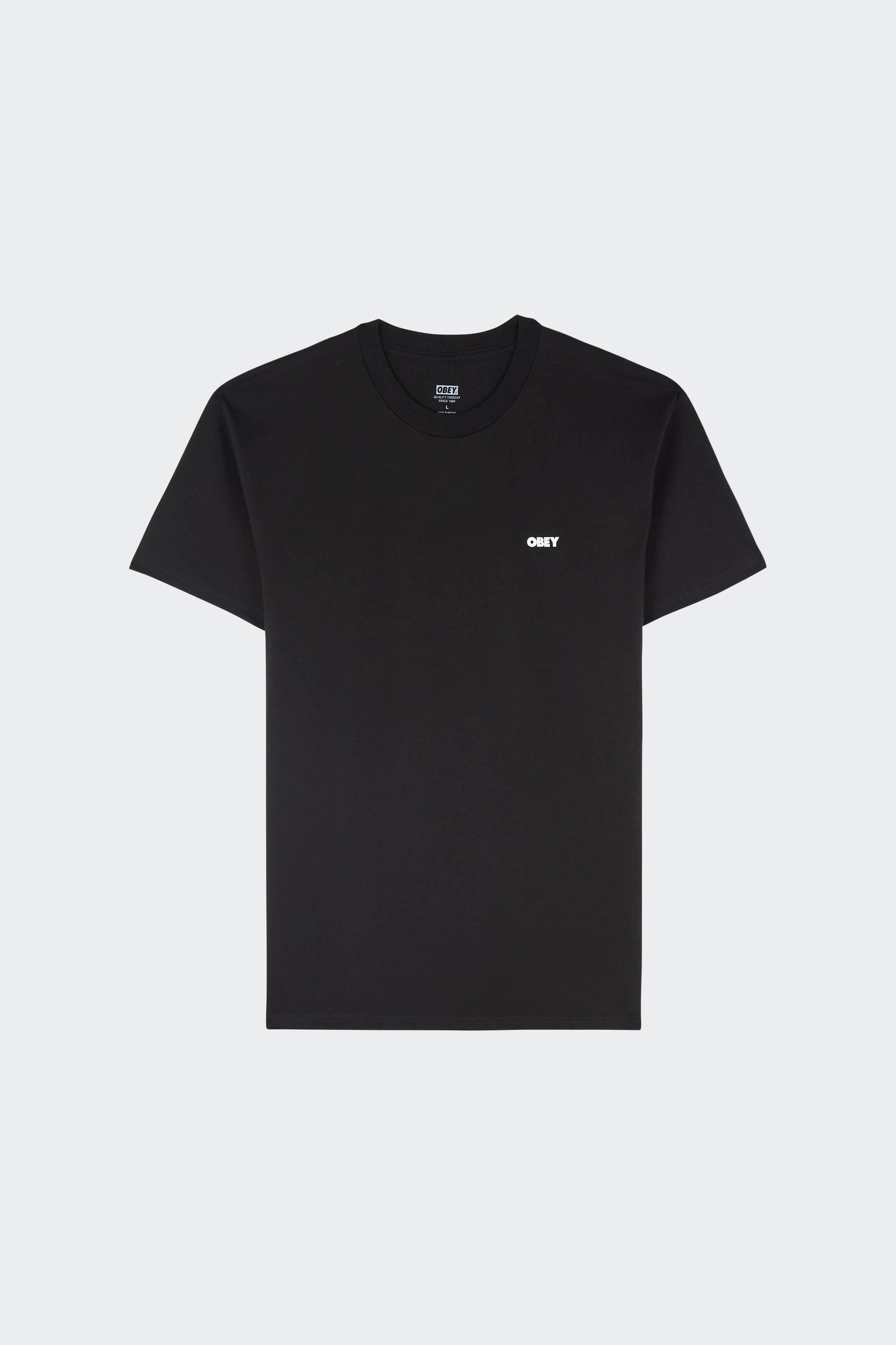 Regular-fit round-neck cotton T-shirt | Black by OBEY Regular-fit round-neck cotton T-shirt Black