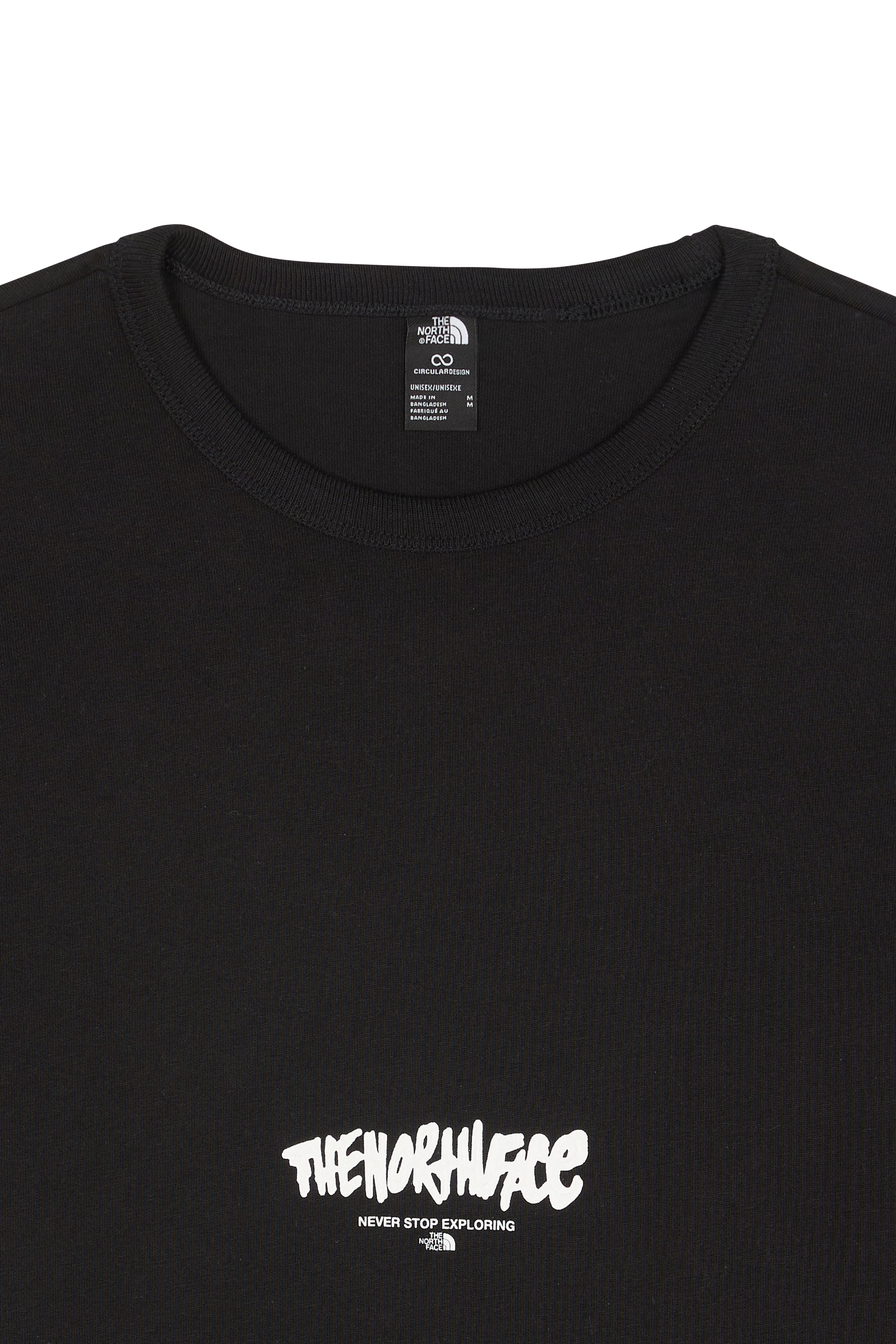 Regular-fit round-neck cotton T-shirt | Black THE NORTH FACE Men