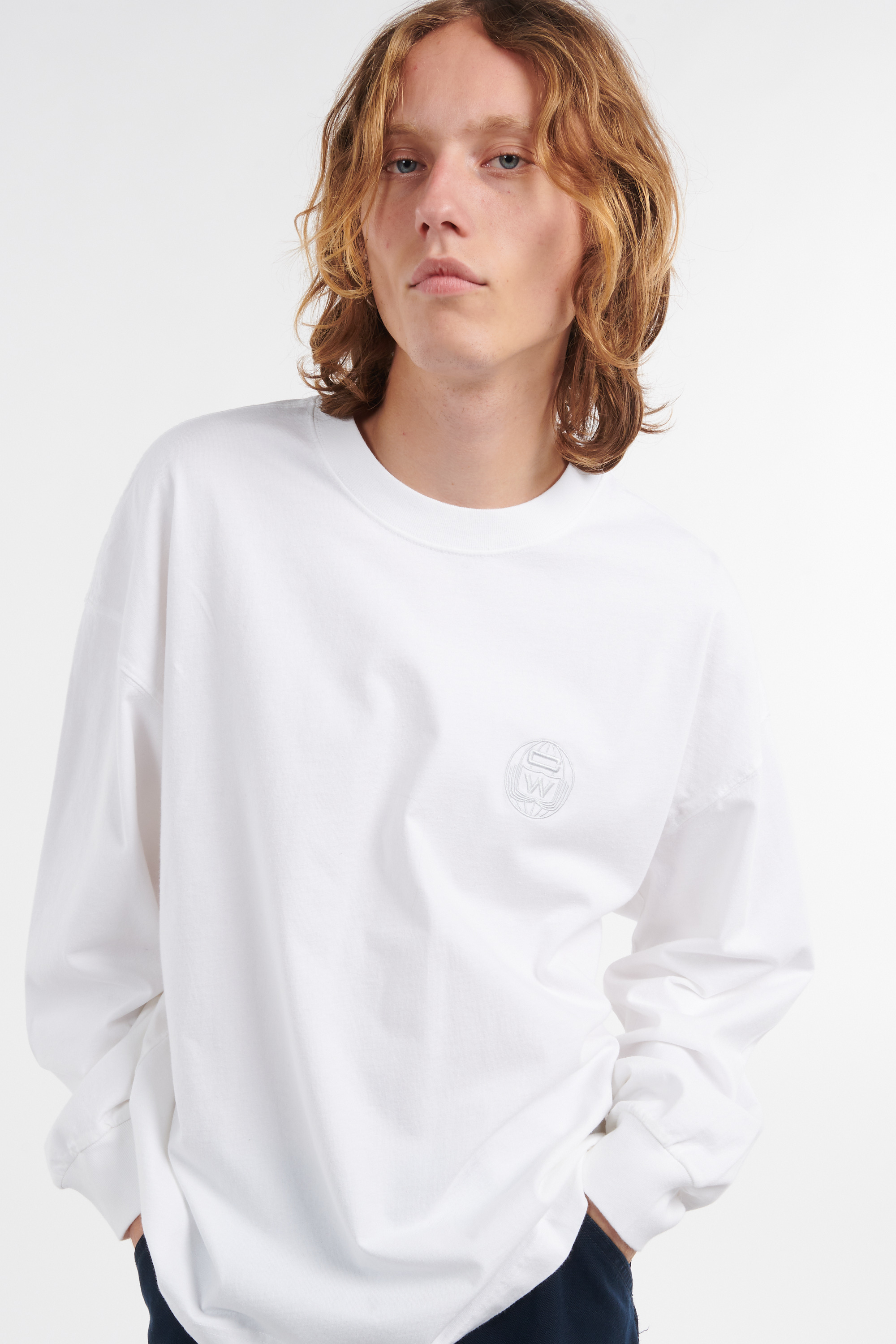 Regular-fit round-neck cotton T-shirt White