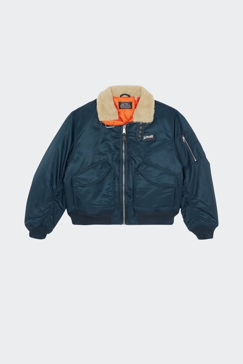SCHOTT Jacket Blue