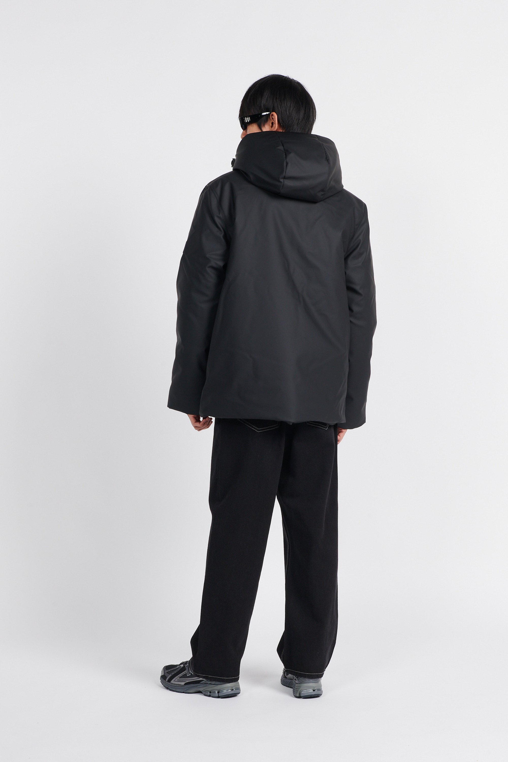 Lightweight quilted padded jacket with high neck | Black RAINS Men