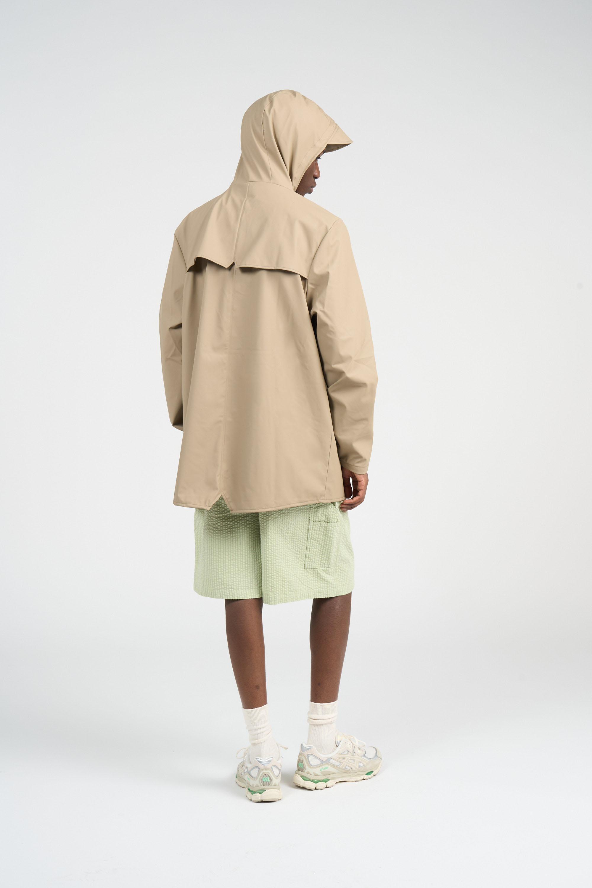 Coupe-vent imperméable à capuche Beige