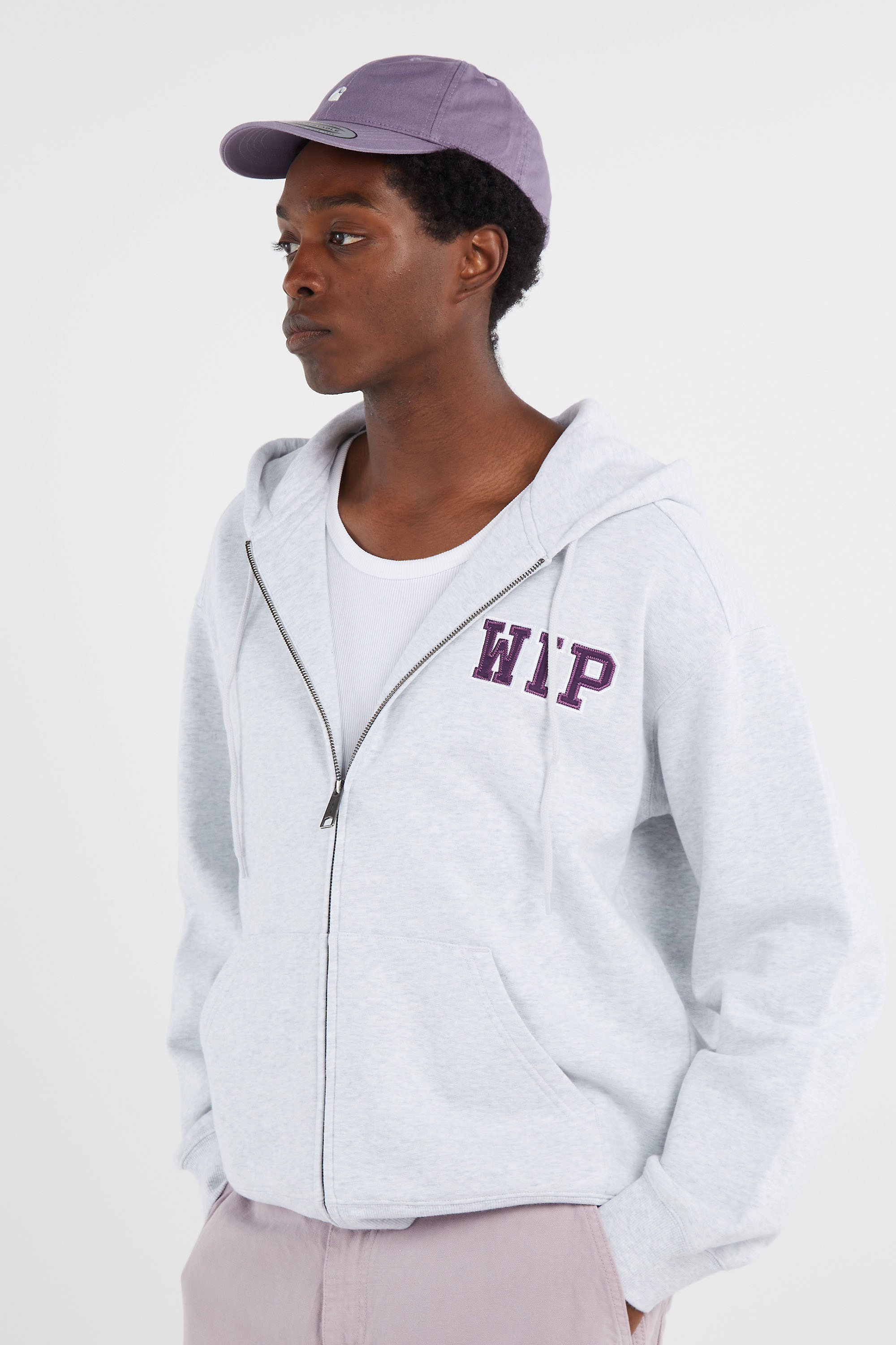 Hoodie zippé Gris