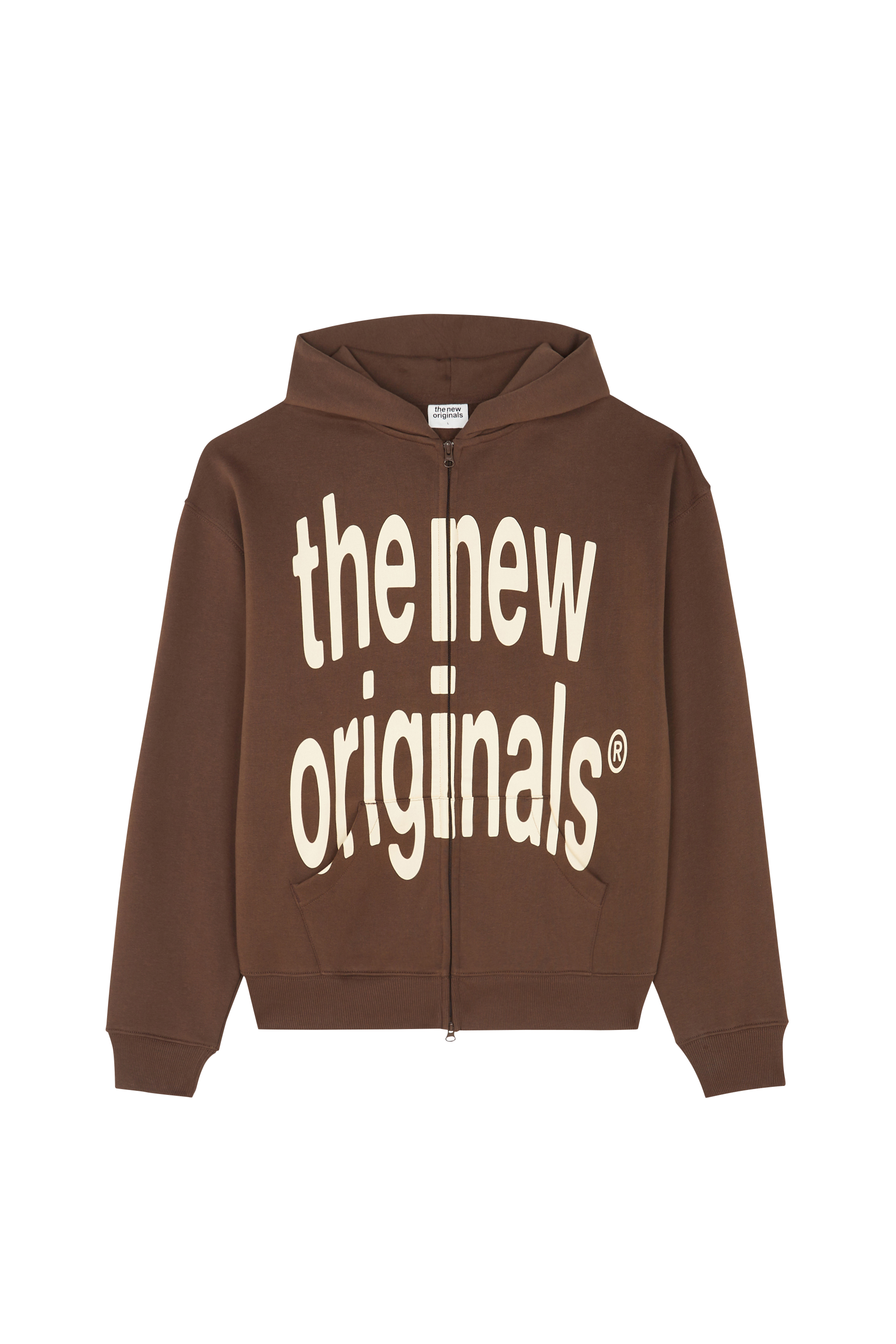 Hoodie zippé Marron