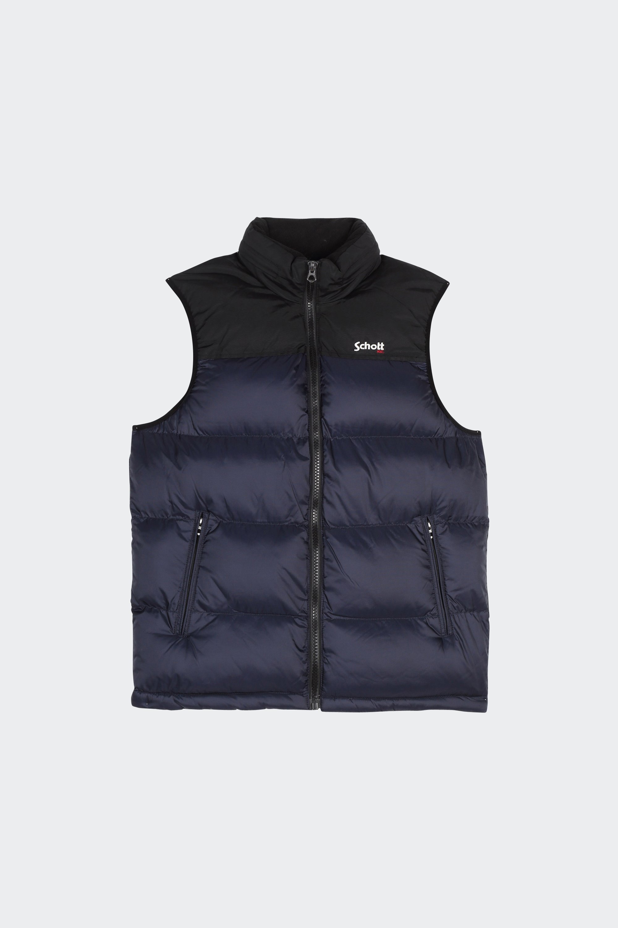 Sleeveless Puffer Jacket | Blue by SCHOTT Sleeveless Puffer Jacket Blue