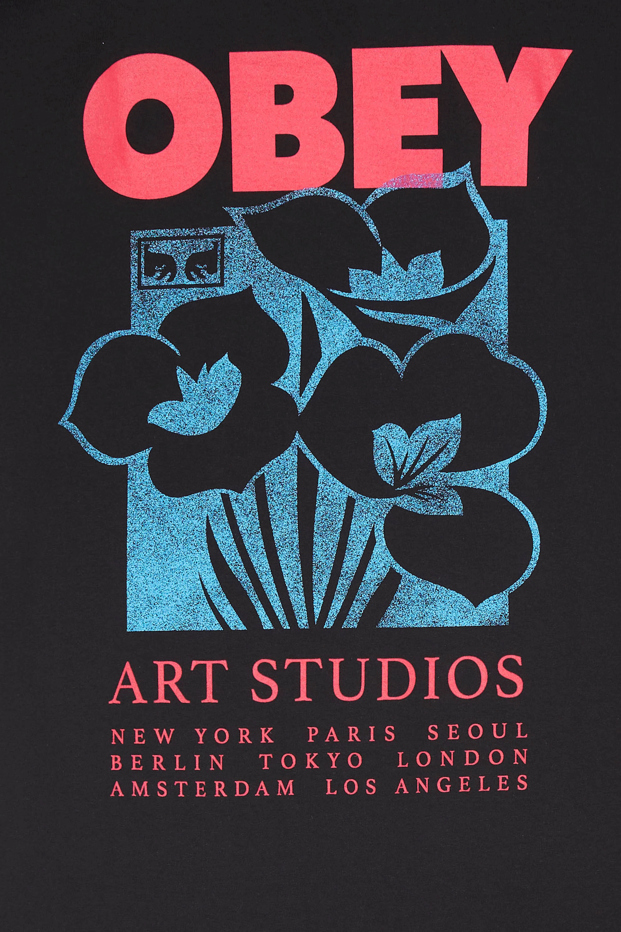 Regular-fit round-neck cotton T-shirt Black