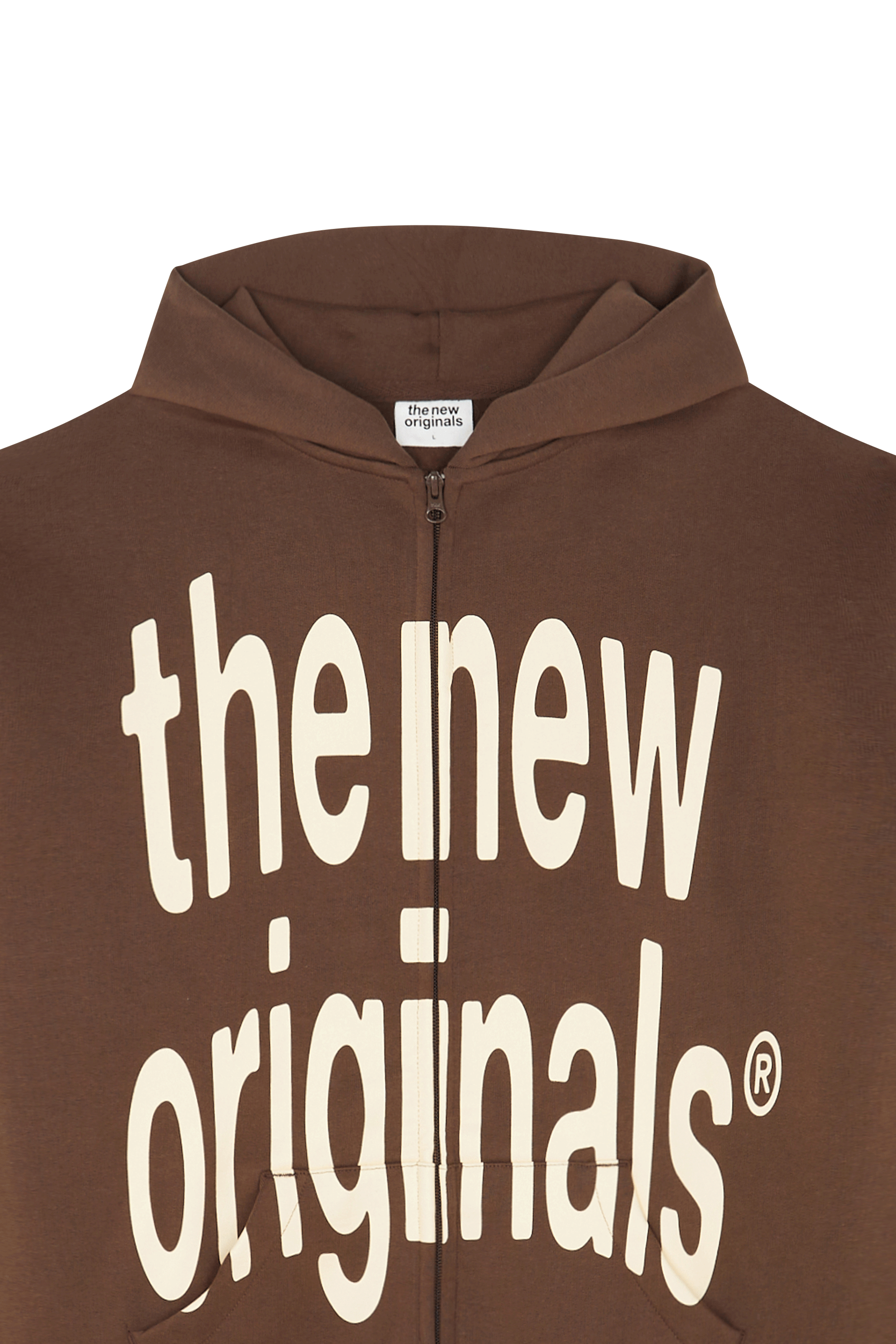 Hoodie zippé Marron