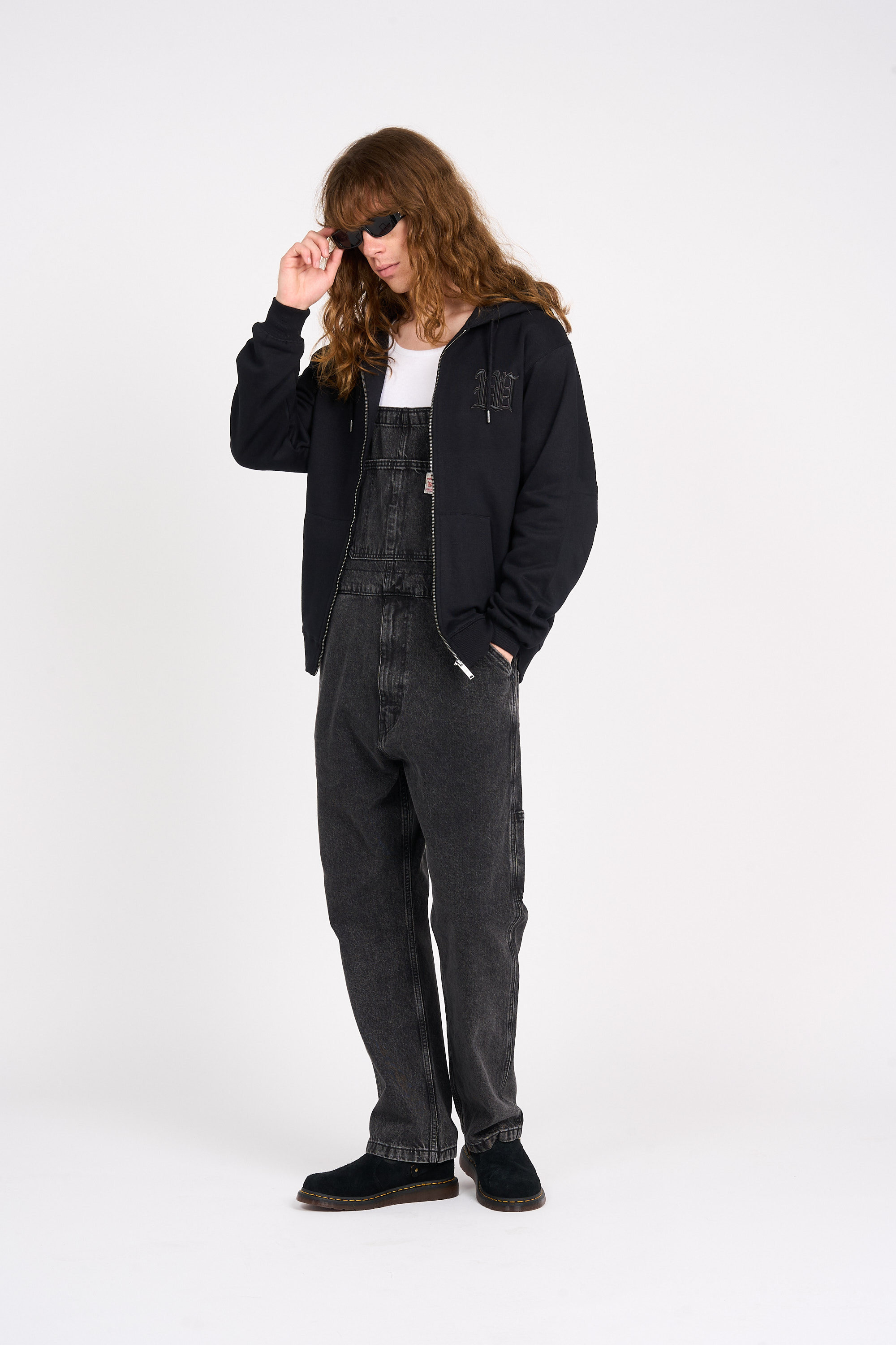 zip-up hoodie Black