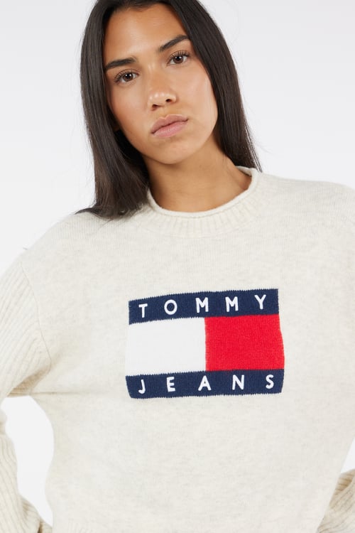 TOMMY JEANS Sweater Beige