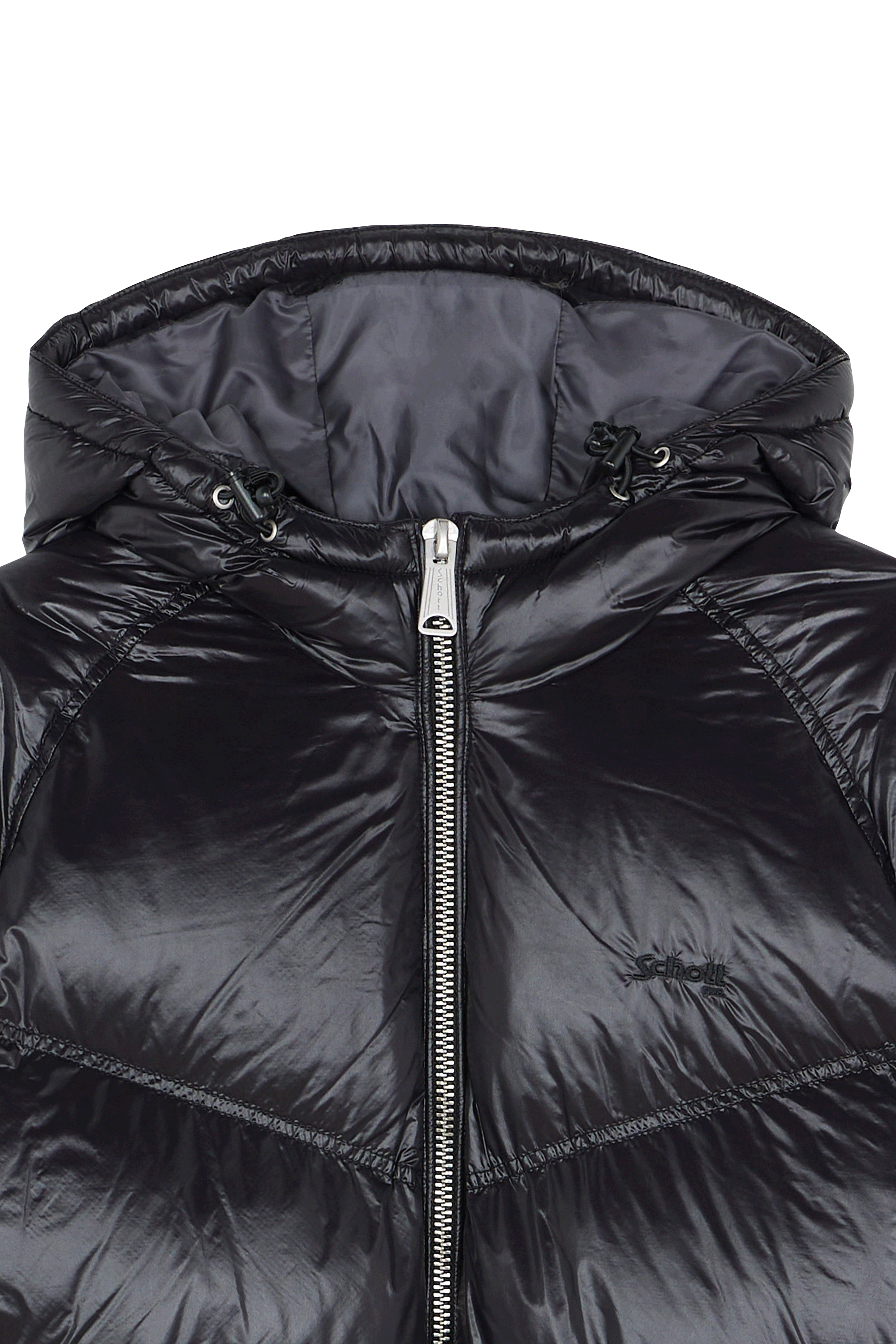 Lightweight quilted padded jacket with high neck Black