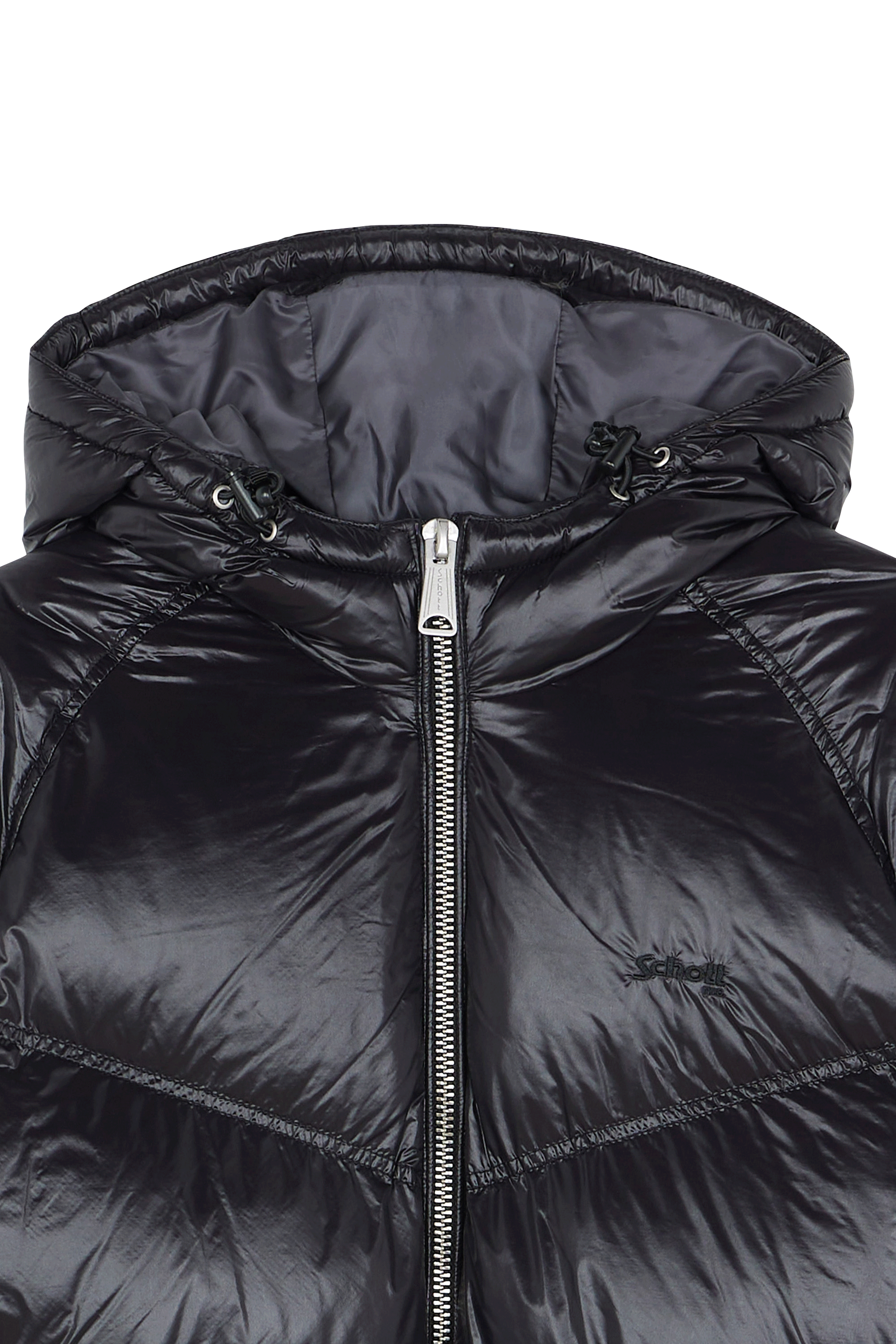 Lightweight quilted padded jacket with high neck Black