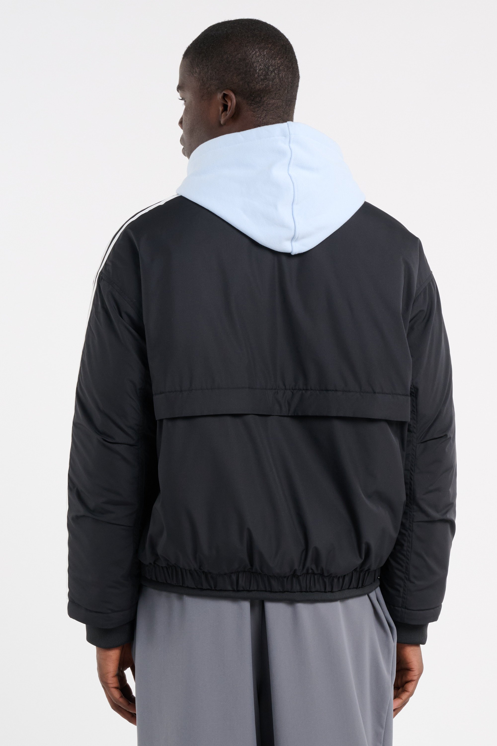 Oversized classic collar puffer coat Black