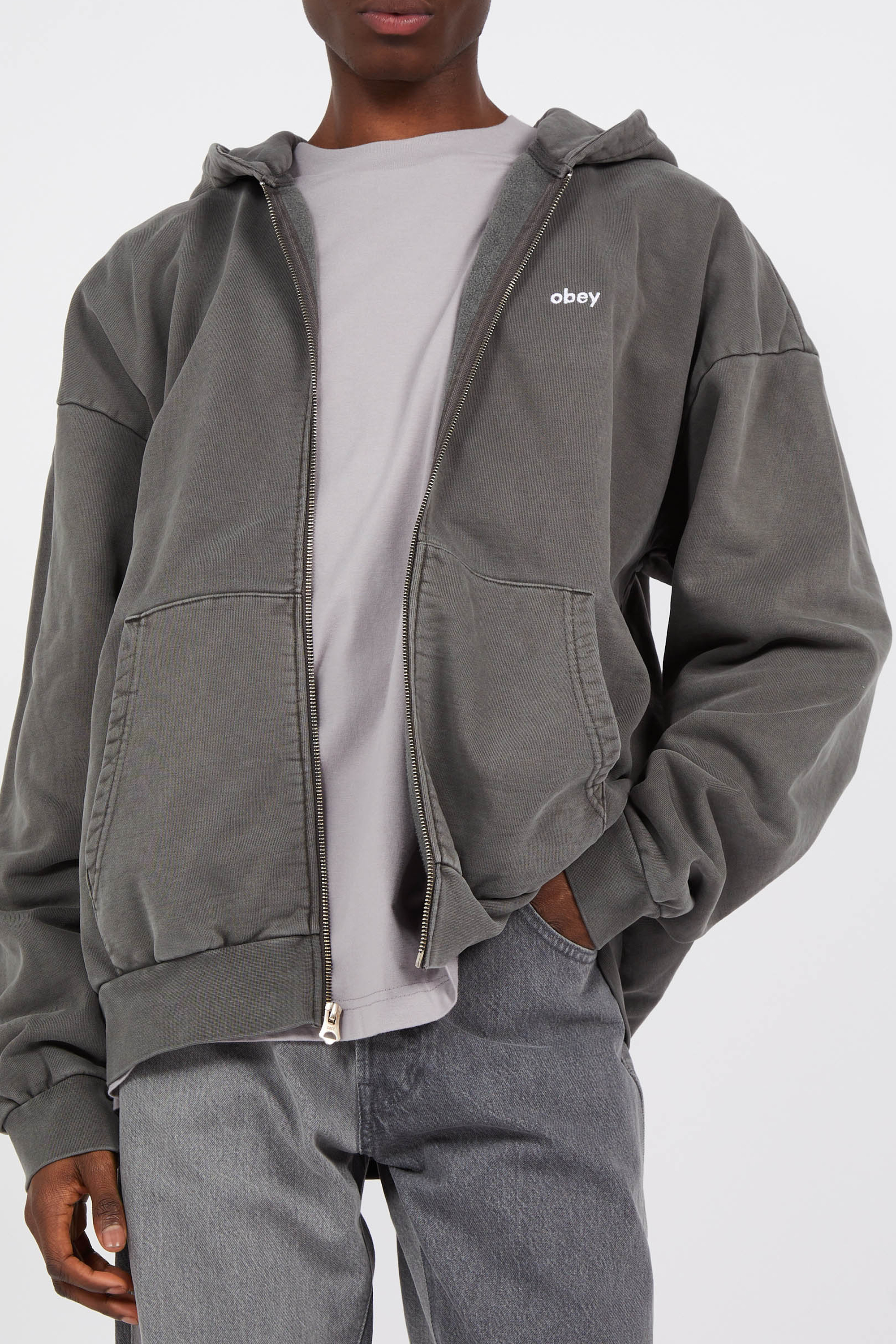 Hoodie zippé | Noir OBEY Homme