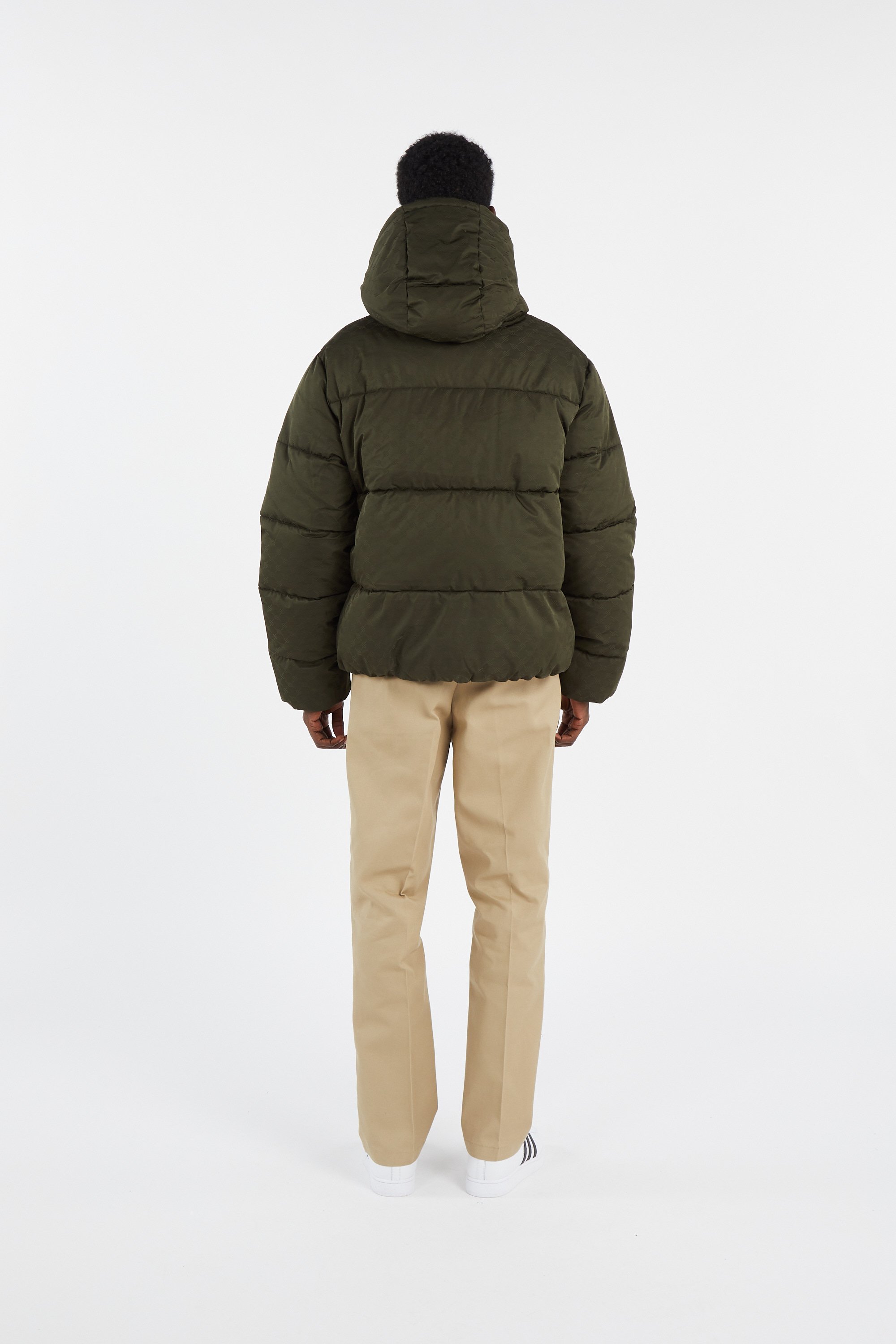 Lightweight quilted padded jacket with high neck Green