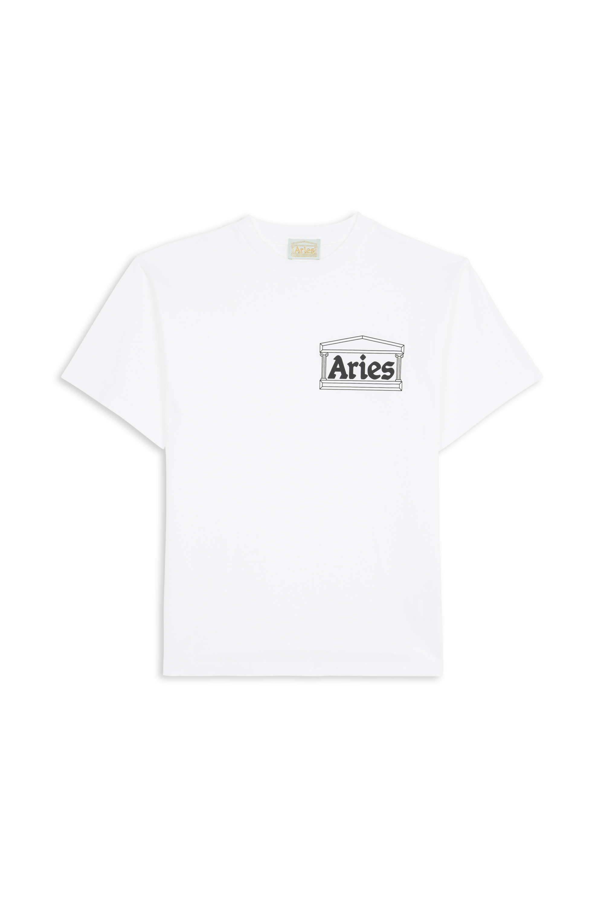 Regular-fit round-neck cotton T-shirt ARIES White