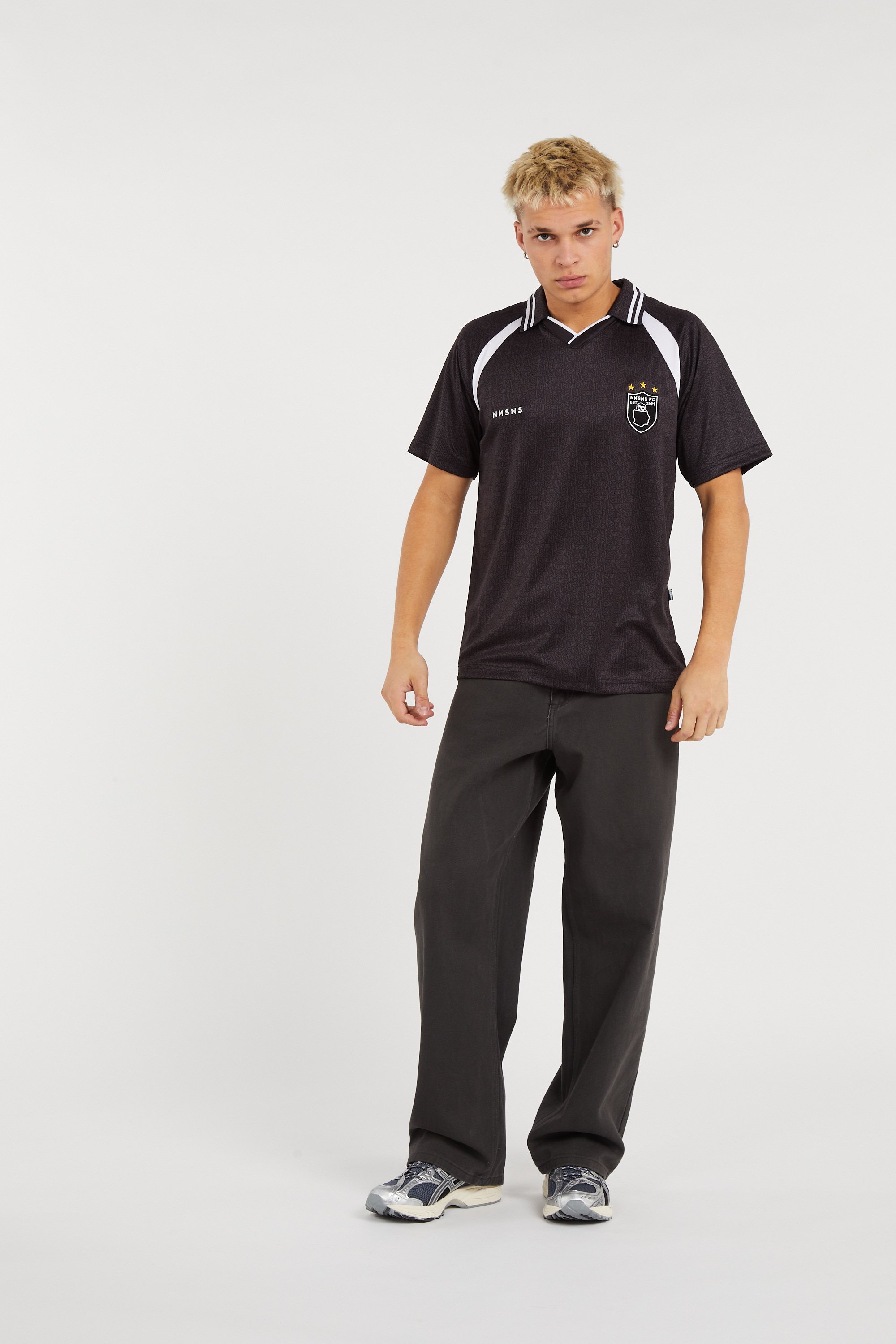 Regular-fit round-neck cotton T-shirt NNSNS Black