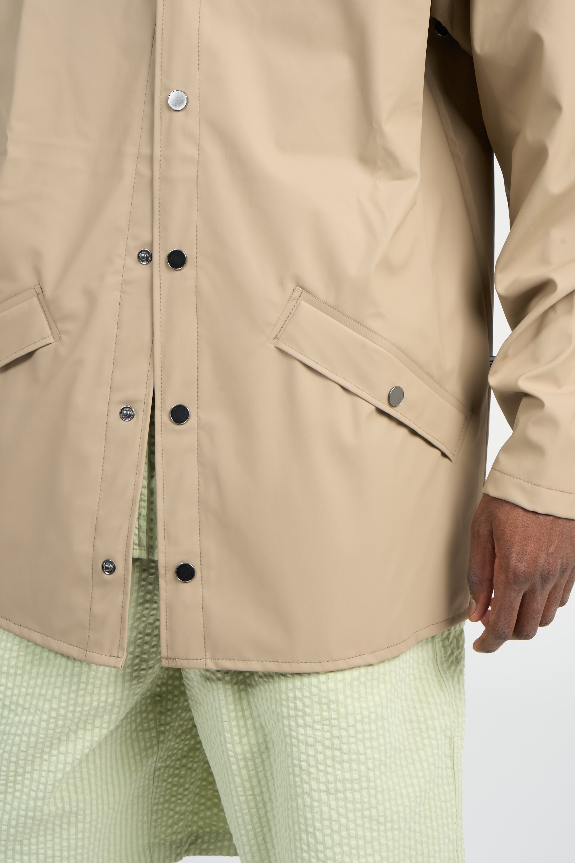 Coupe-vent imperméable à capuche Beige