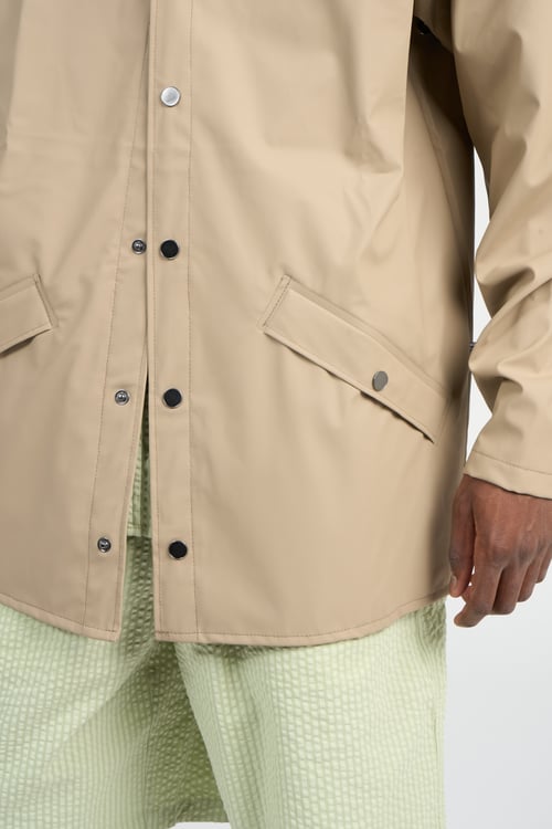RAINS Coupe-vent imperméable à capuche Beige