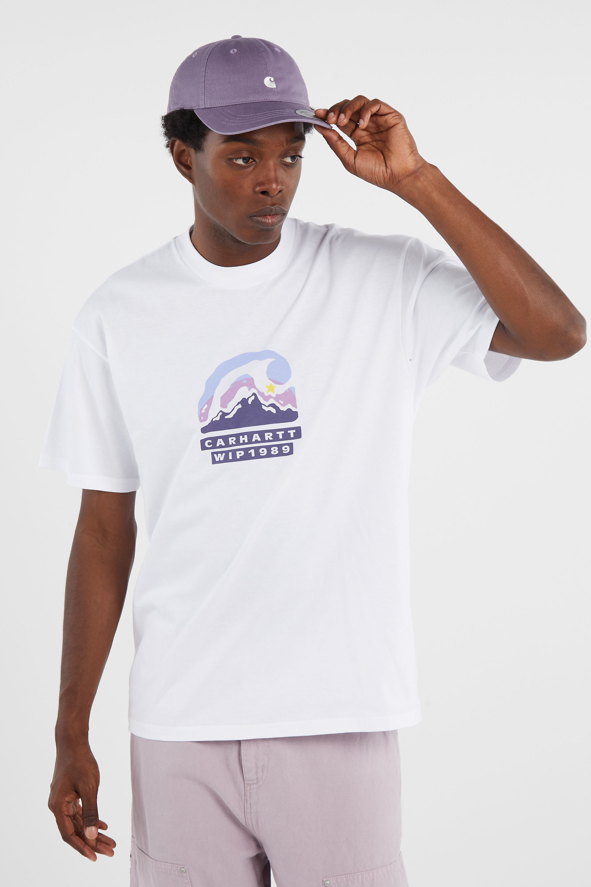 Regular-fit round-neck cotton T-shirt White