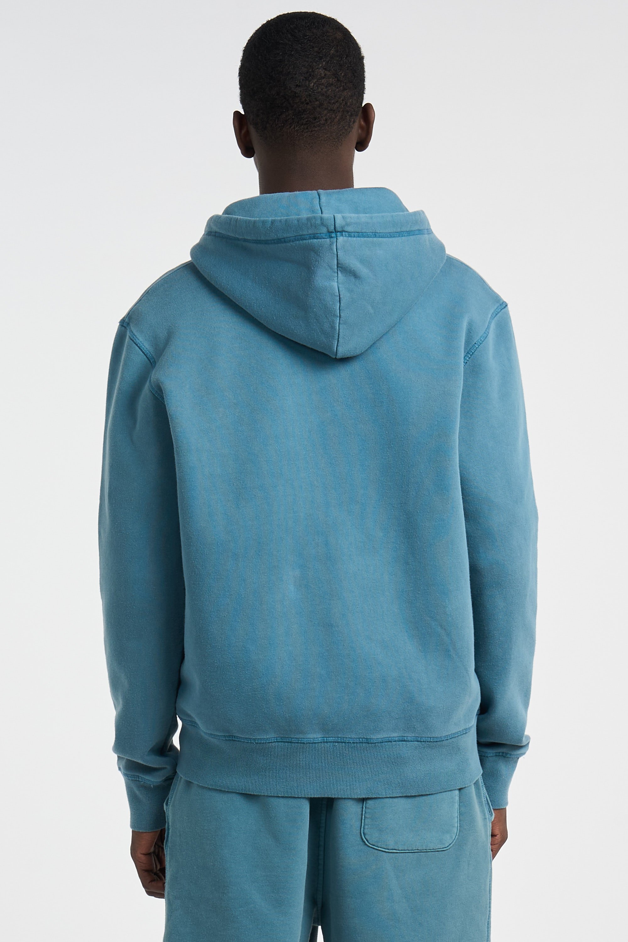 Hoodie zippé Bleu
