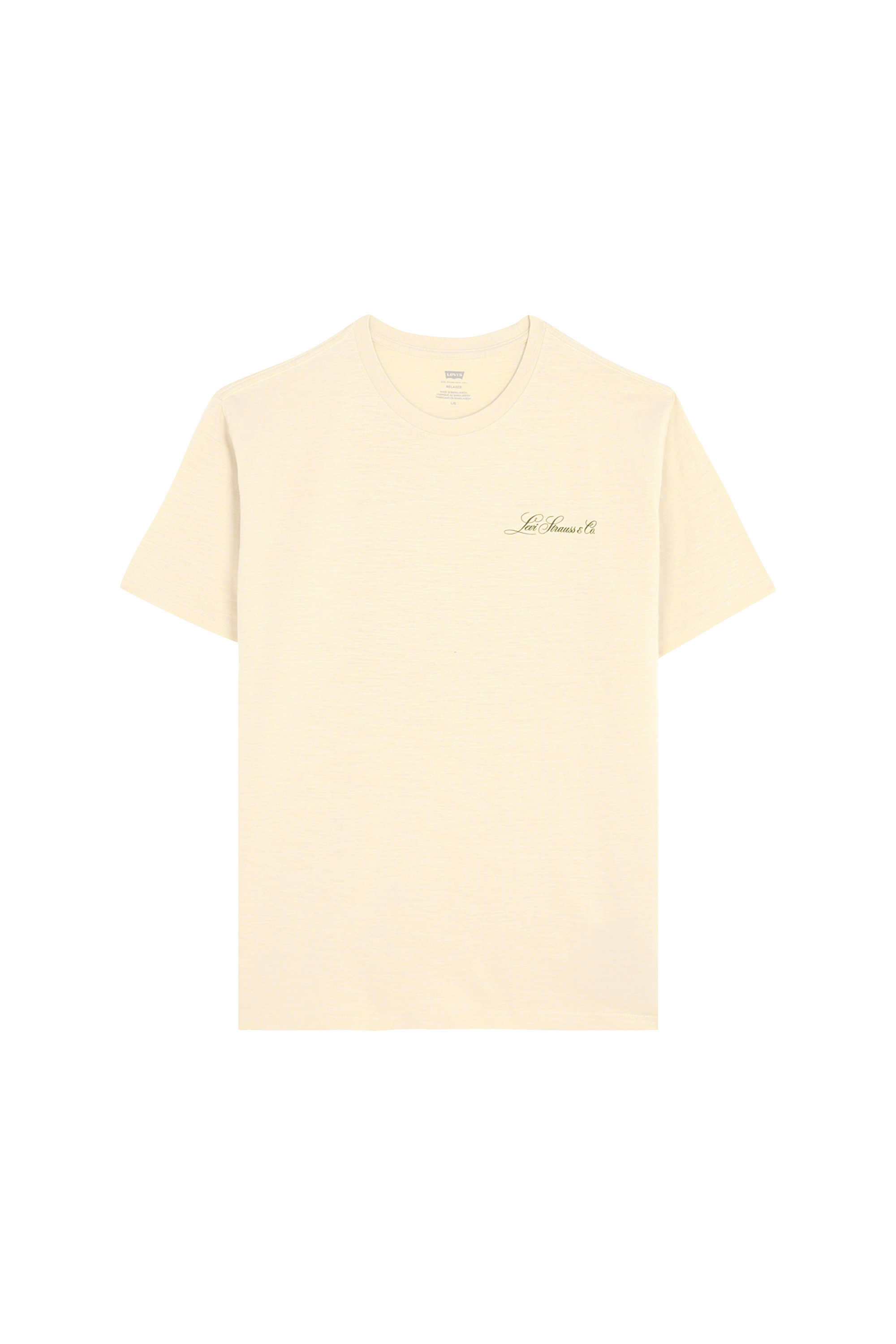 Regular-fit round-neck cotton T-shirt Beige