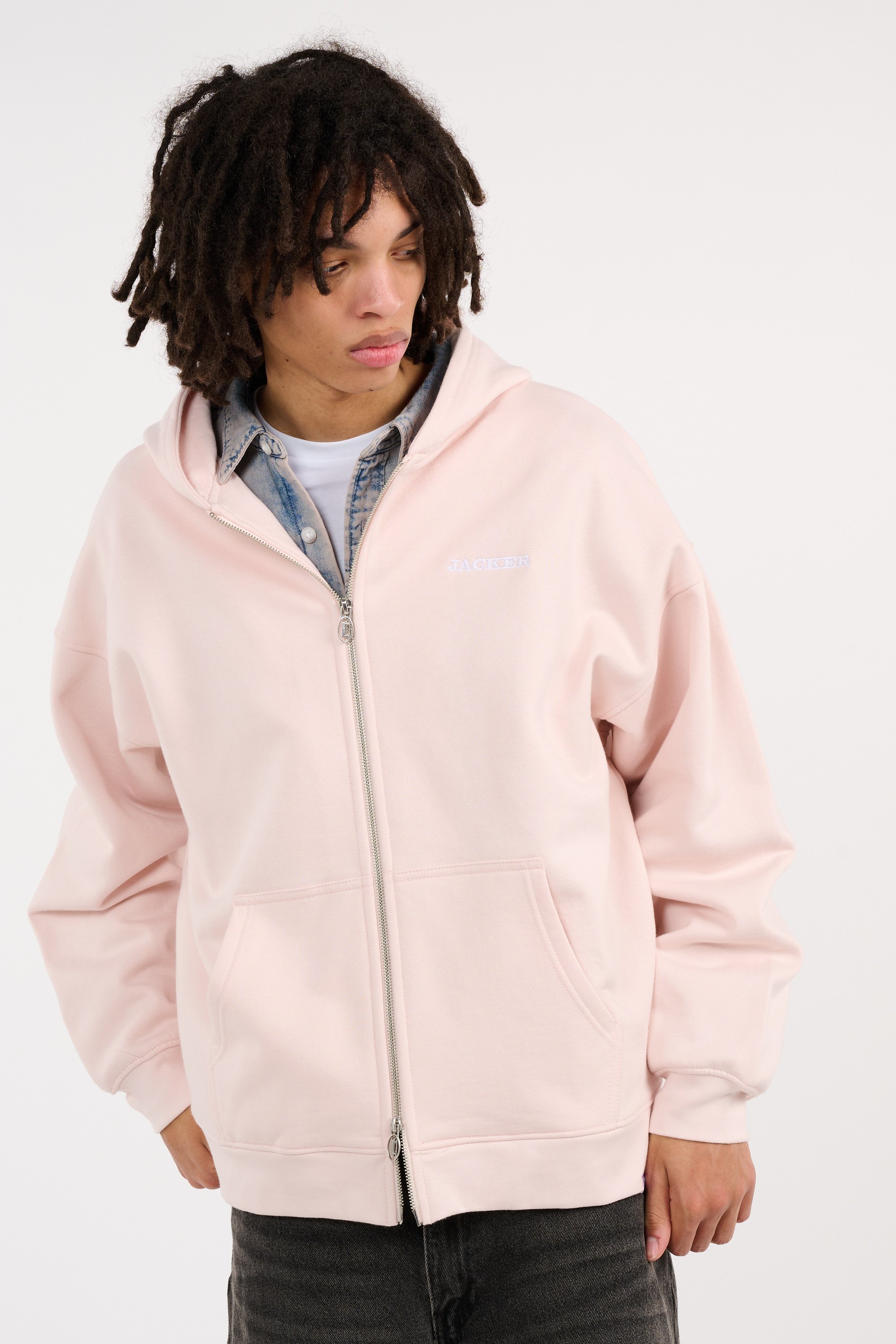 Zip-up hoodie Pink