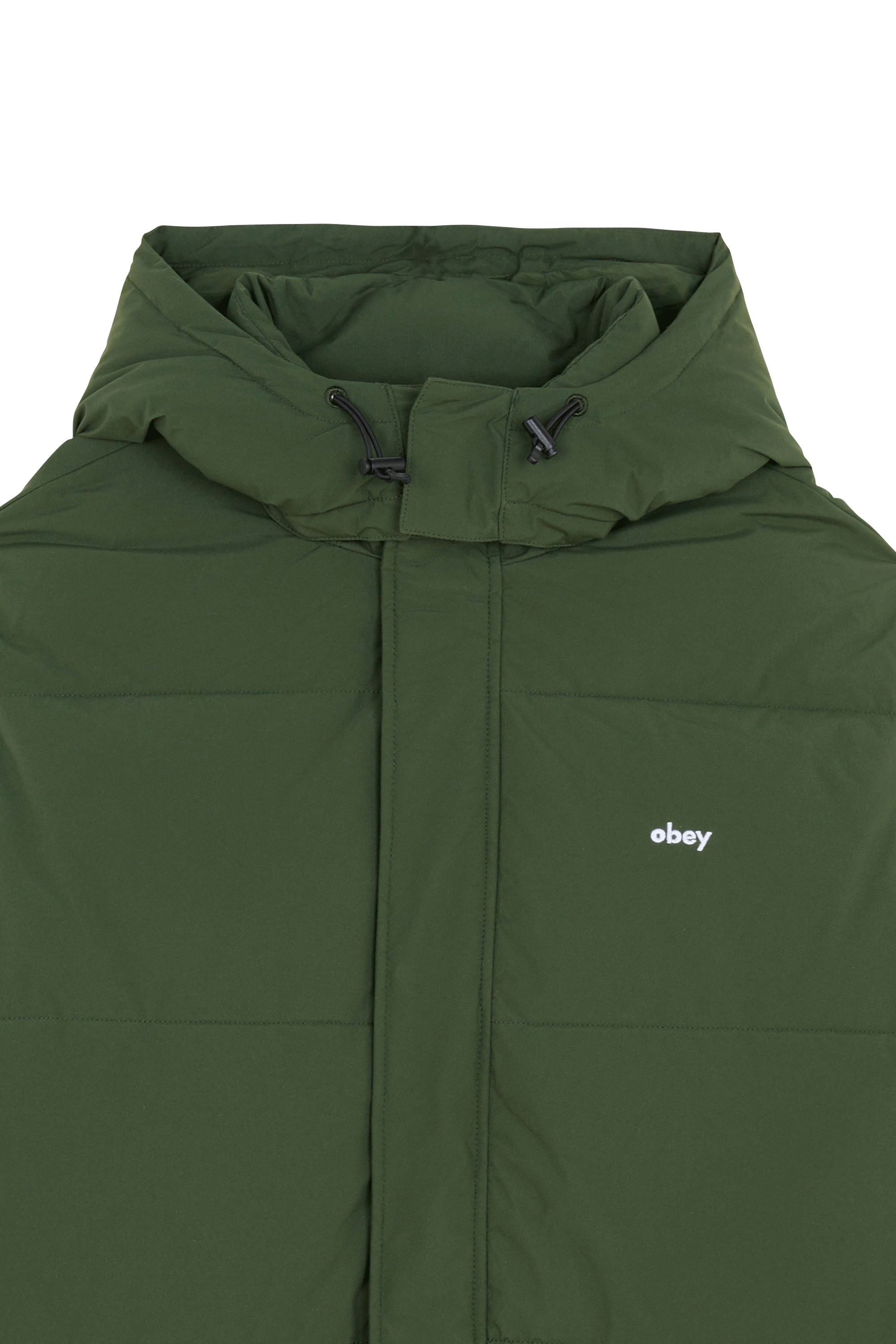 Lightweight quilted padded jacket with high neck Green