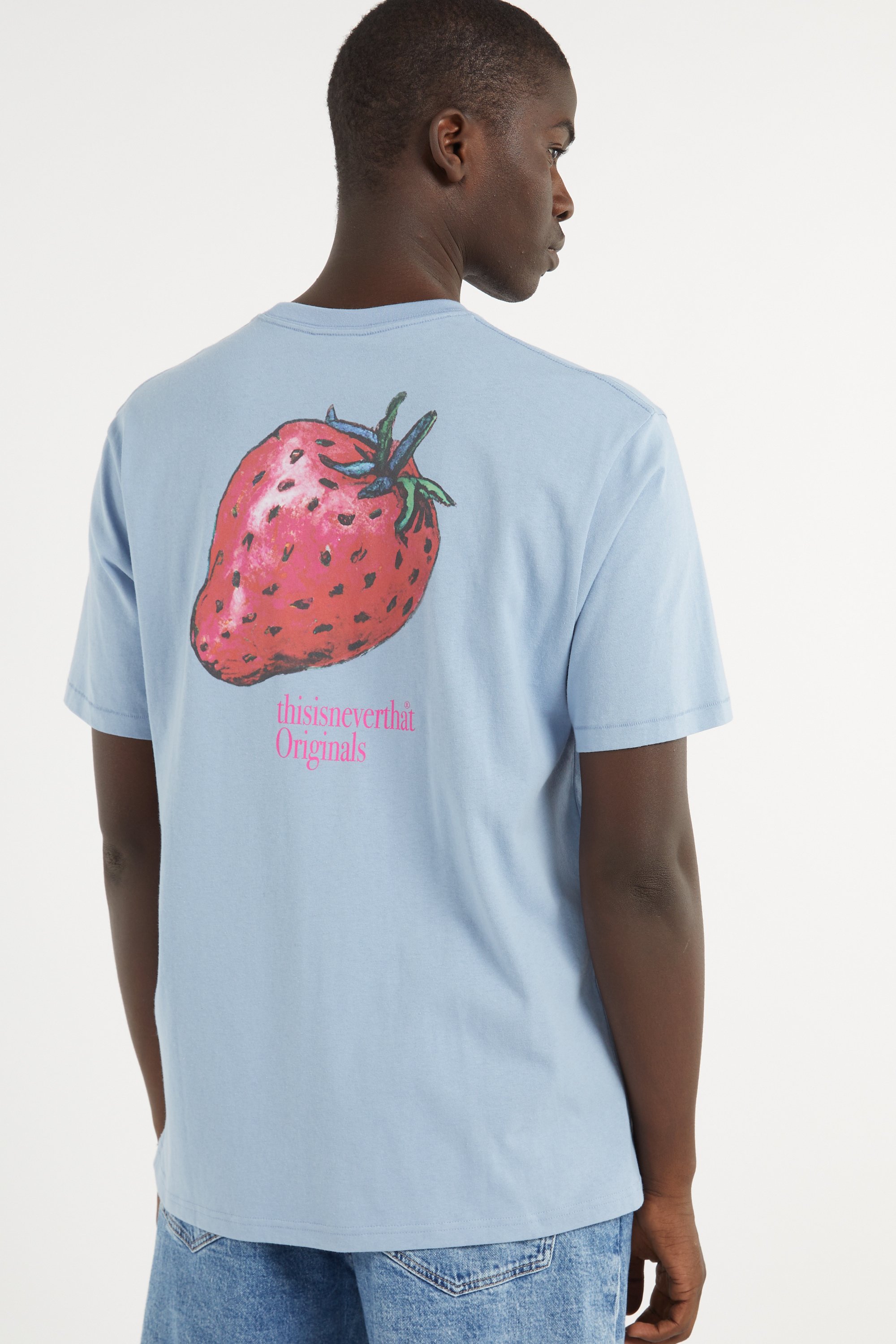 Regular-fit round-neck cotton T-shirt | Blue THISISNEVERTHAT Men
