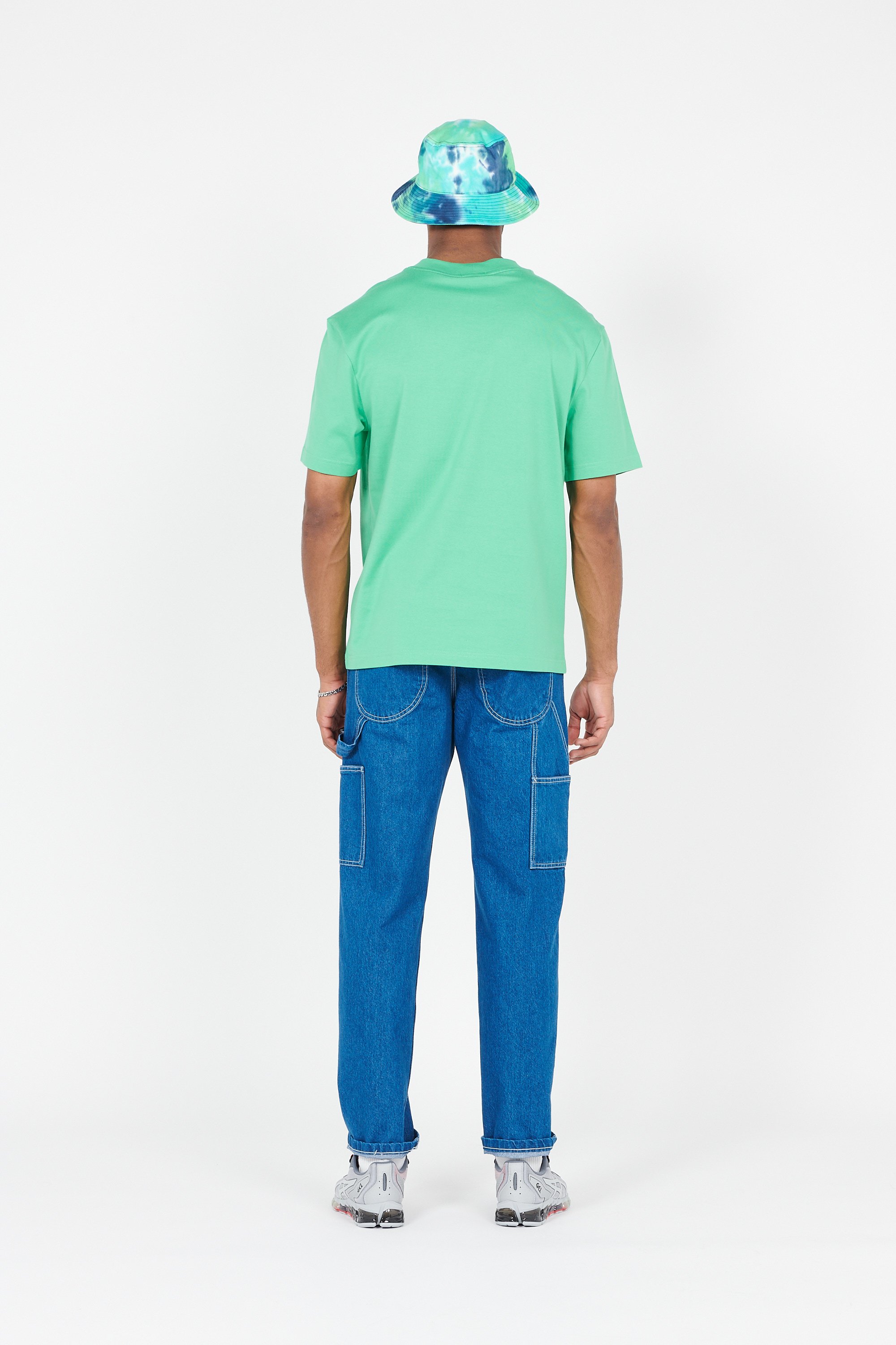 Tee-shirt col rond sérigraphié en coton Lacoste x Minecraft | Vert LACOSTE Homme