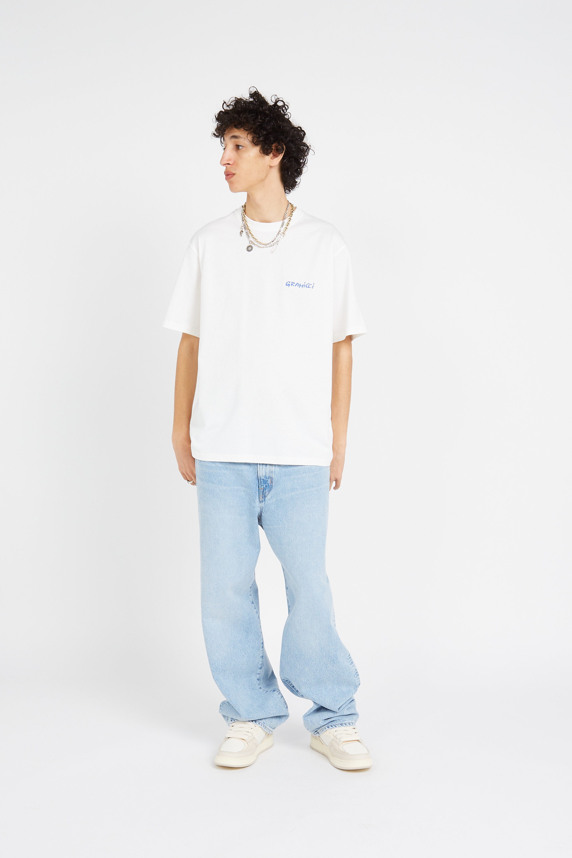 Regular-fit round-neck cotton T-shirt White